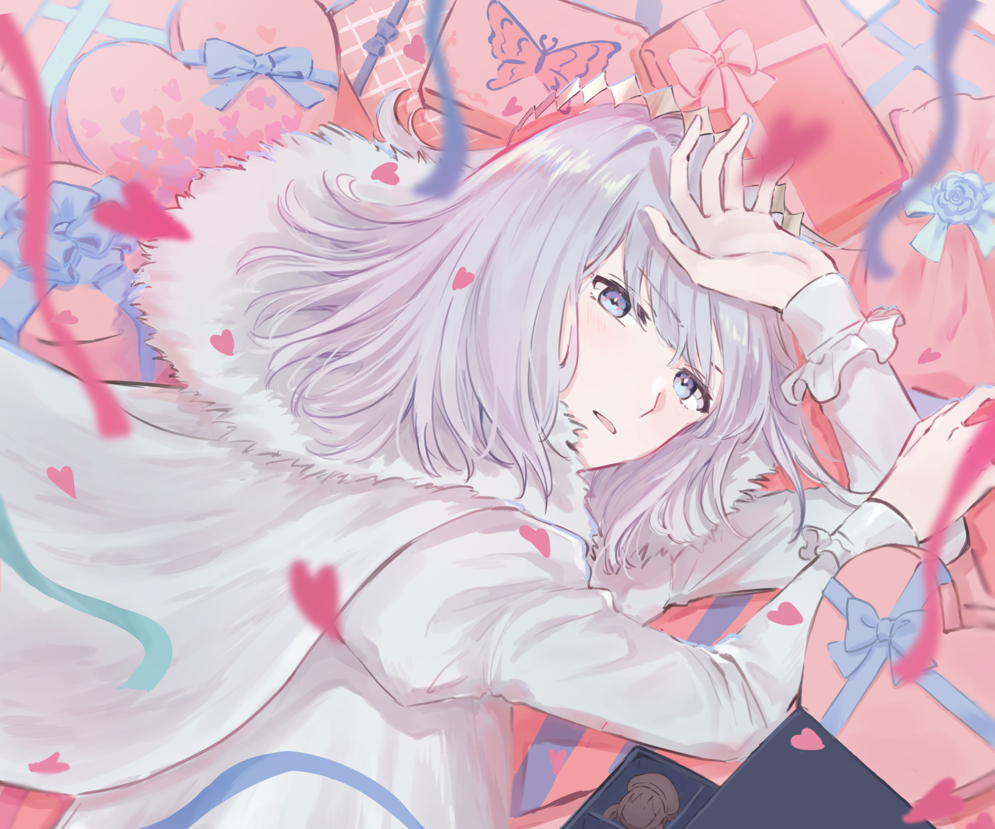 Oberon from Fate/Grand Order surrounded by gifts HD Wallpaper