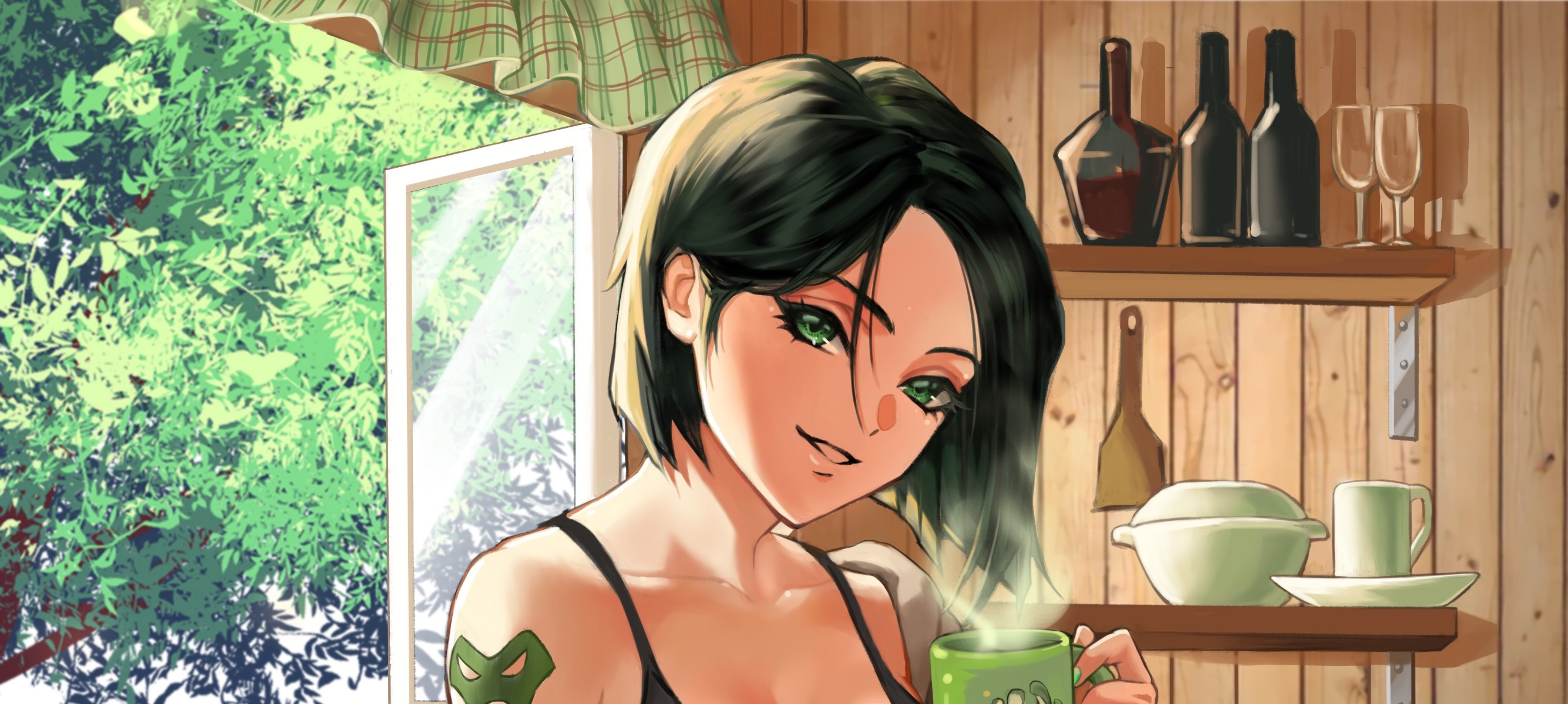 Viper from Valorant holding a mug HD Wallpaper