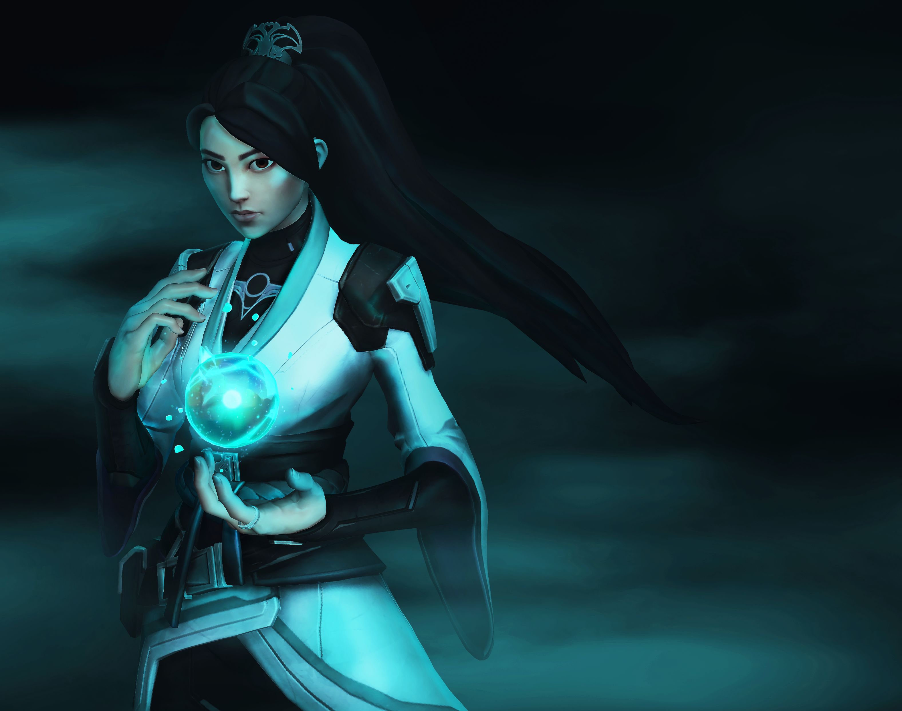 Sage from Valorant holding a glowing orb HD Wallpaper