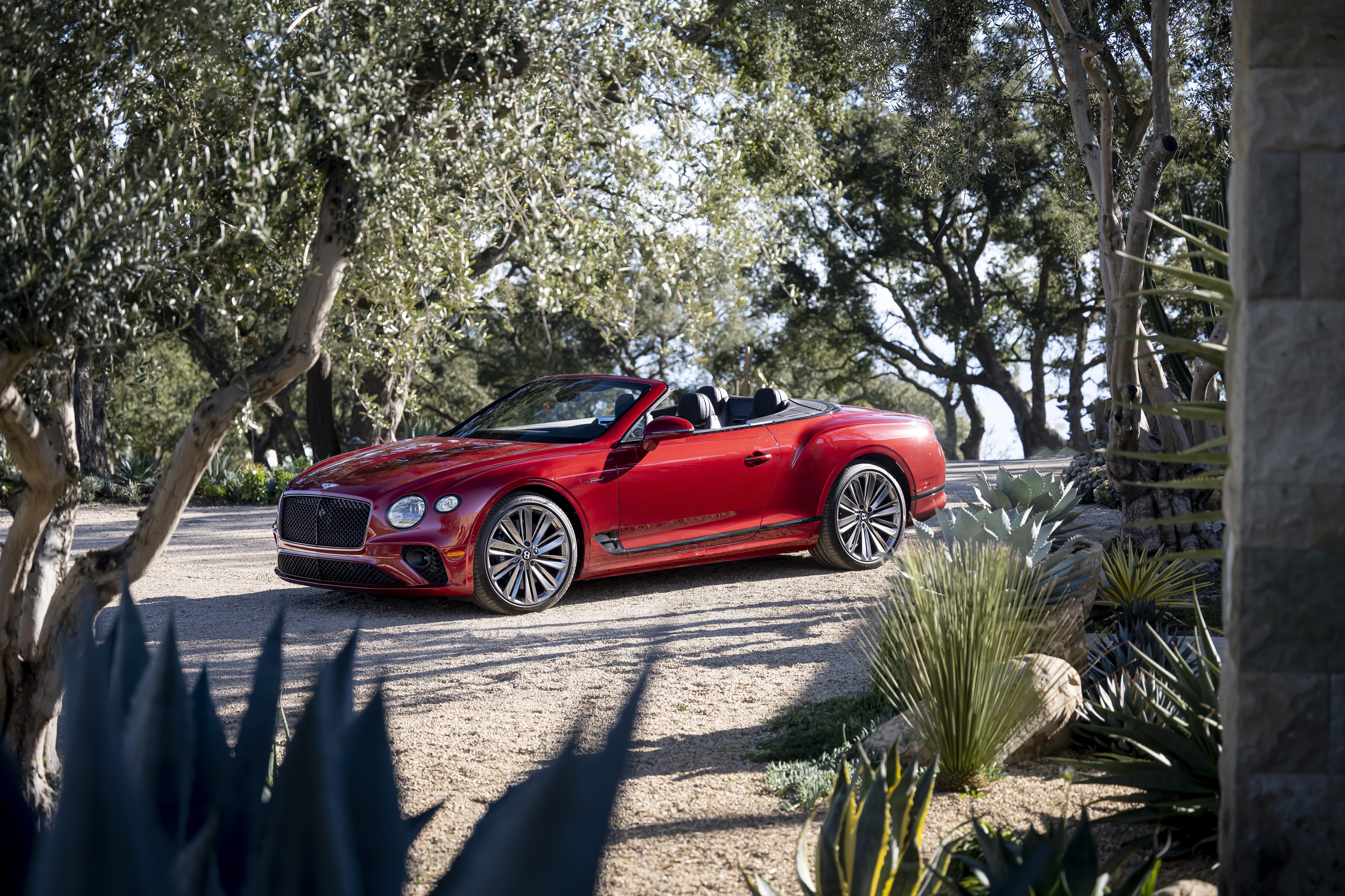 Red Bentley Continental GT Speed Convertible HD Wallpaper