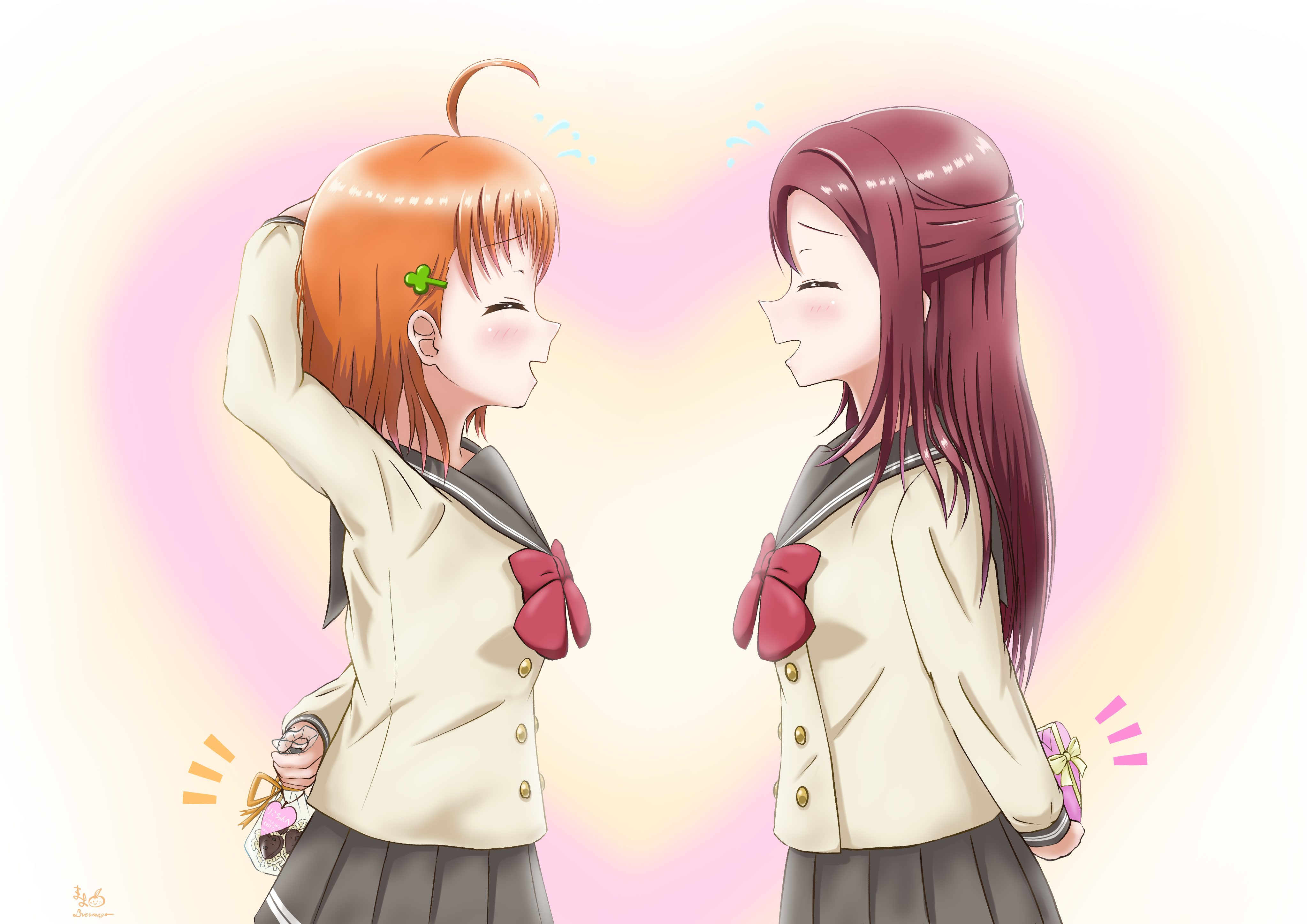 Chika Takami and Riko Sakurauchi from Love Live! Sunshine!! 4K HD Wallpaper