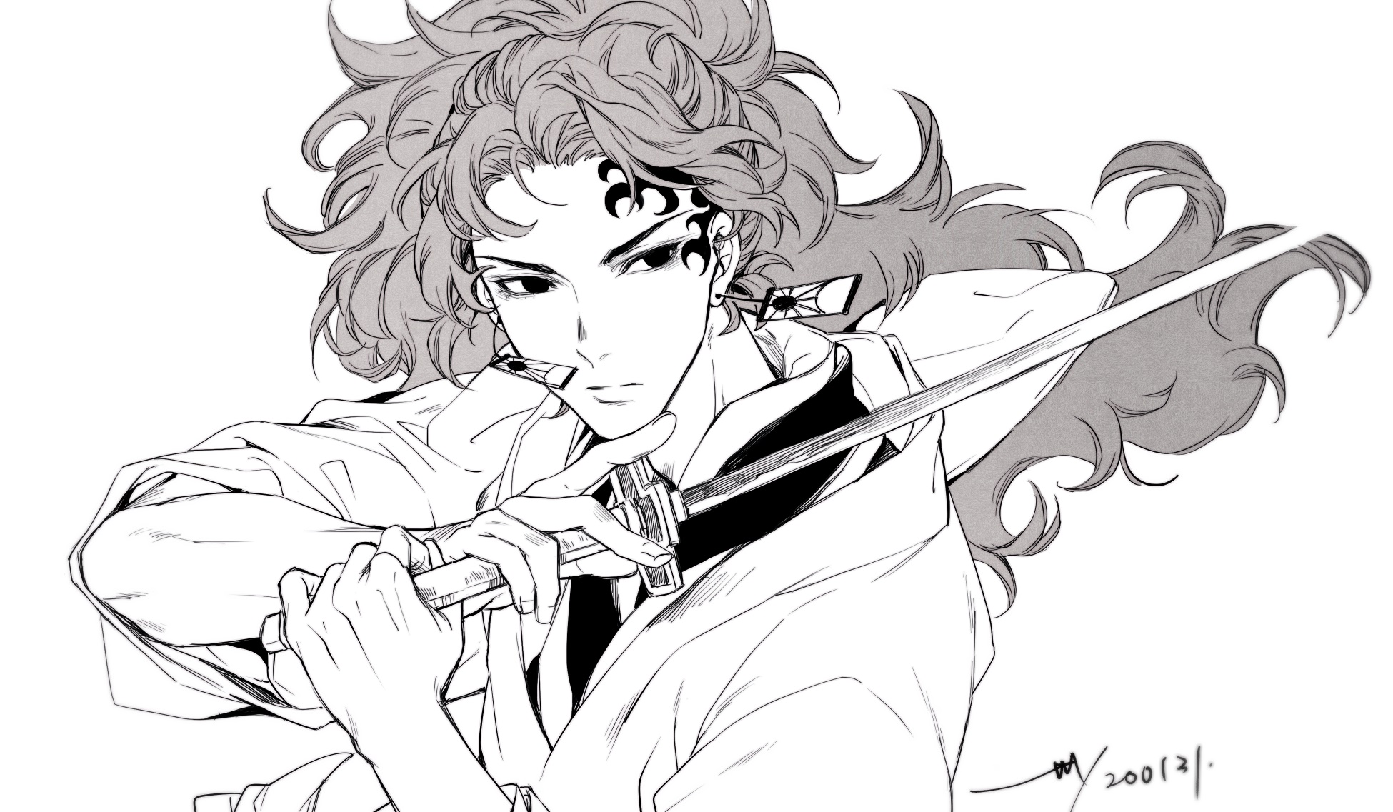 Yoriichi Tsugikuni from Demon Slayer: Kimetsu No Yaiba HD Wallpaper