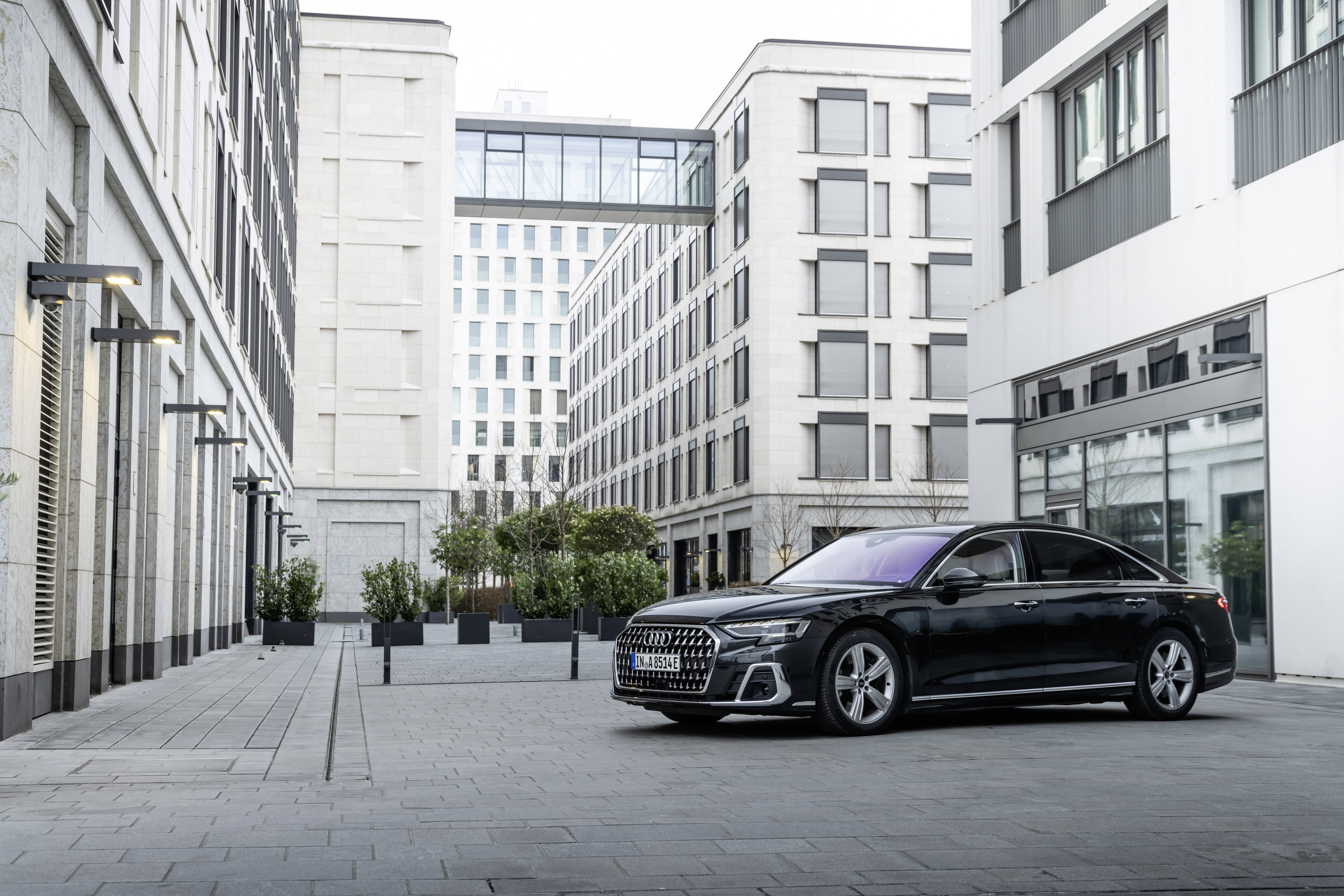Black Audi A8 L 60 TFSI e quattro S line HD Wallpaper