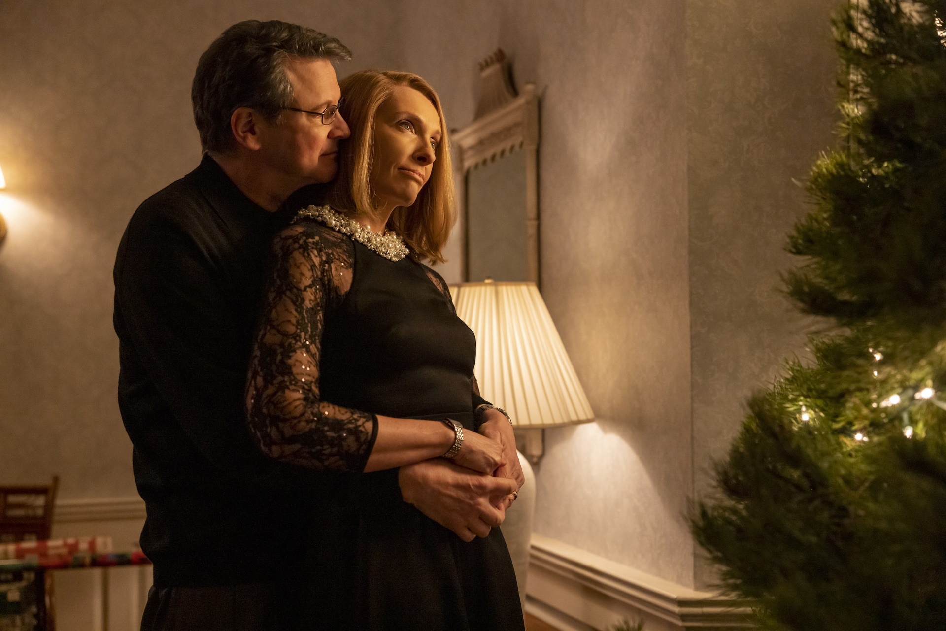 Colin Firth and Toni Collette in The Staircase HD Wallpaper