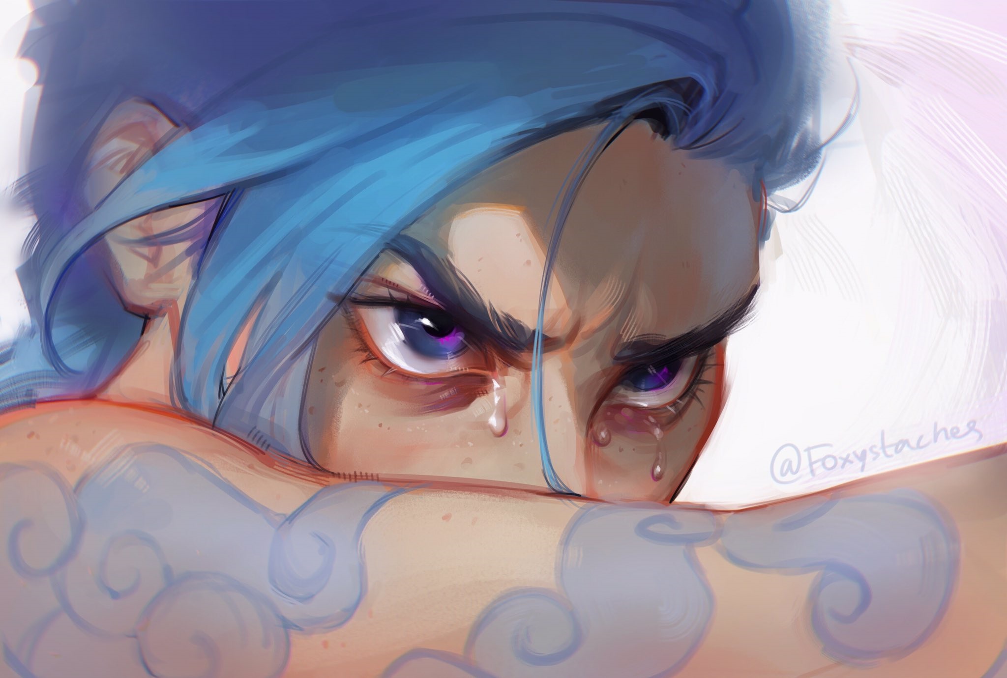 Jinx from League of Legends crying HD Wallpaper