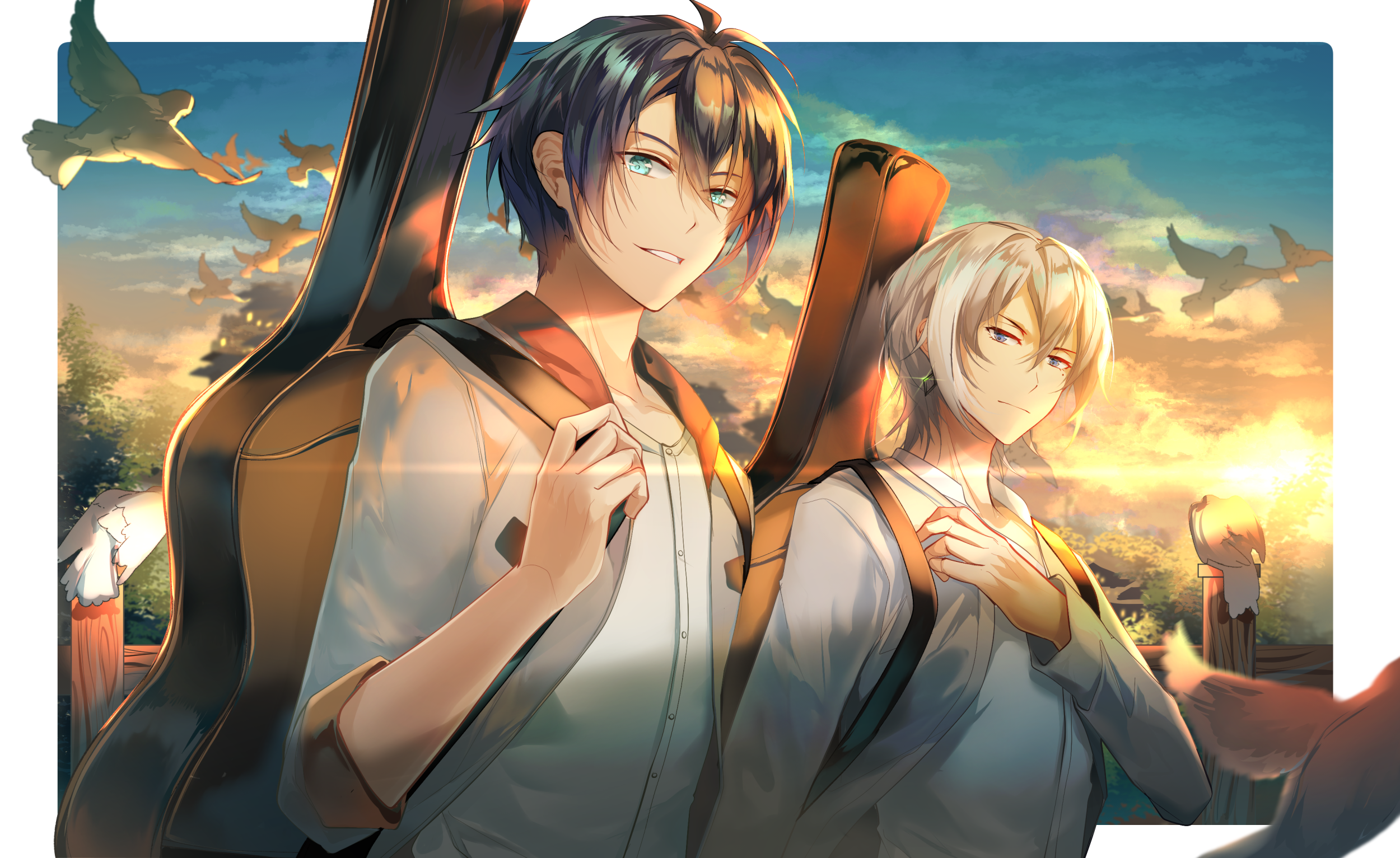Banri Ogami and Yuki from IDOLiSH7 HD Wallpaper