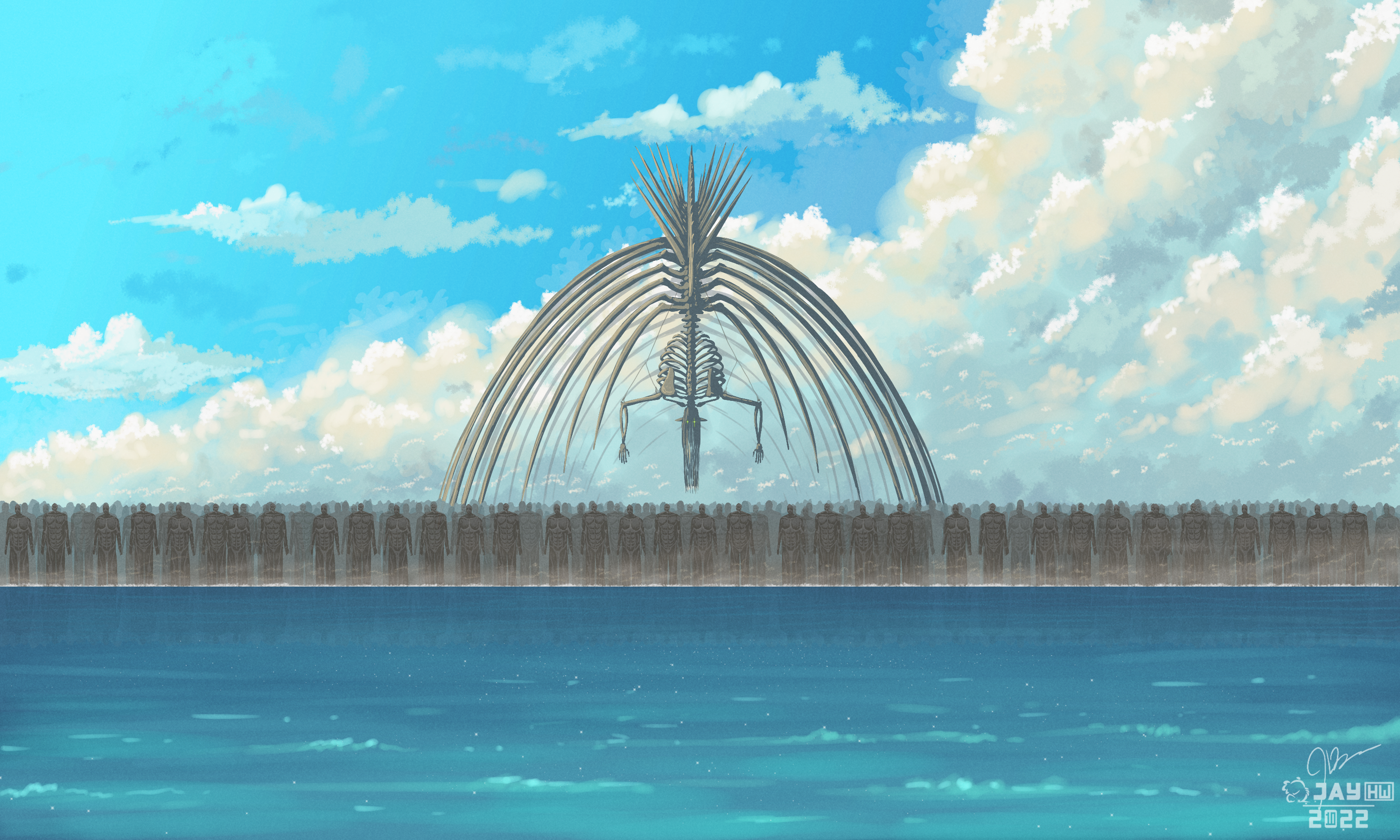 Founding Titan from Attack On Titan during The Rumbling HD Wallpaper