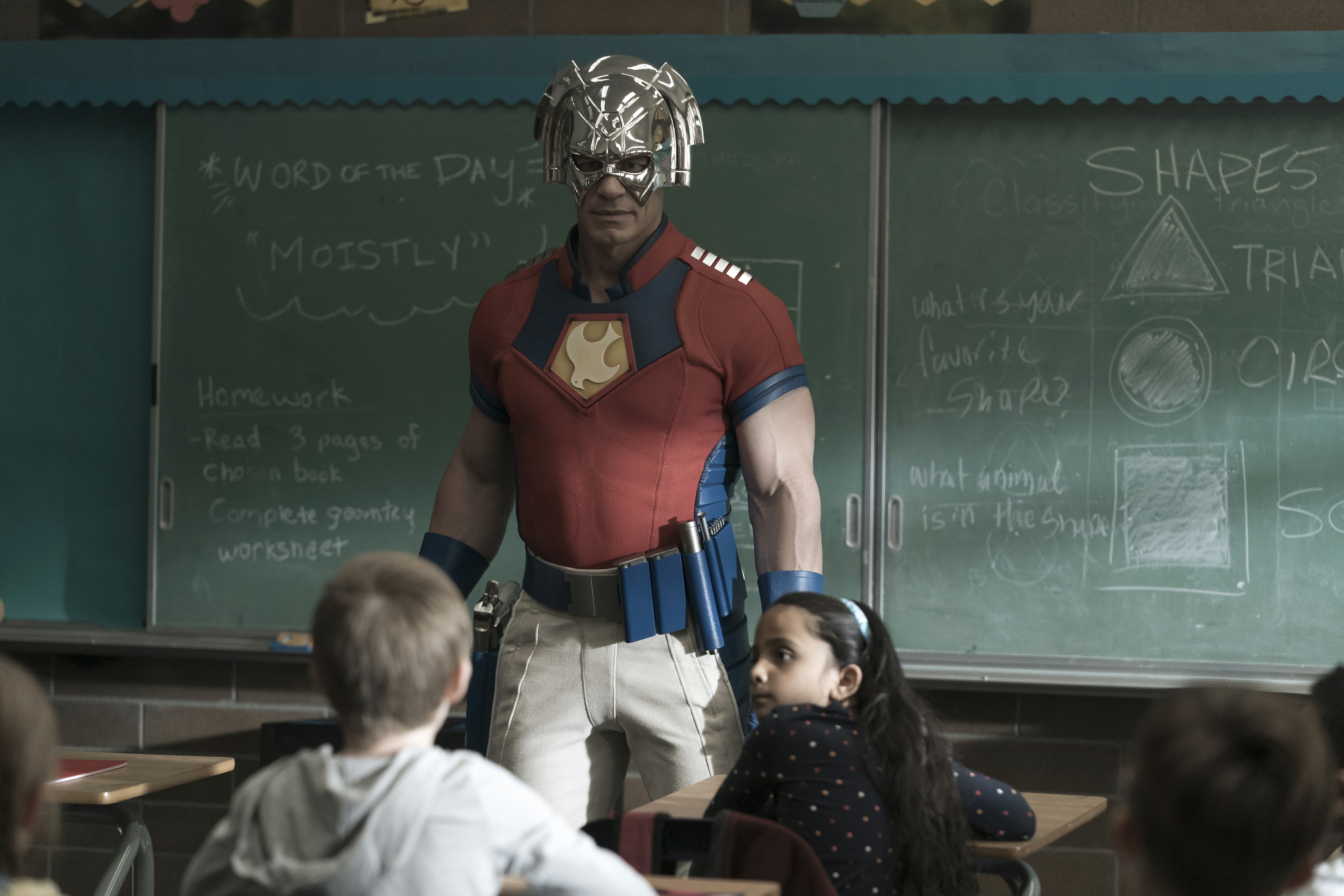 Peacemaker from DC Comics in a classroom HD Wallpaper