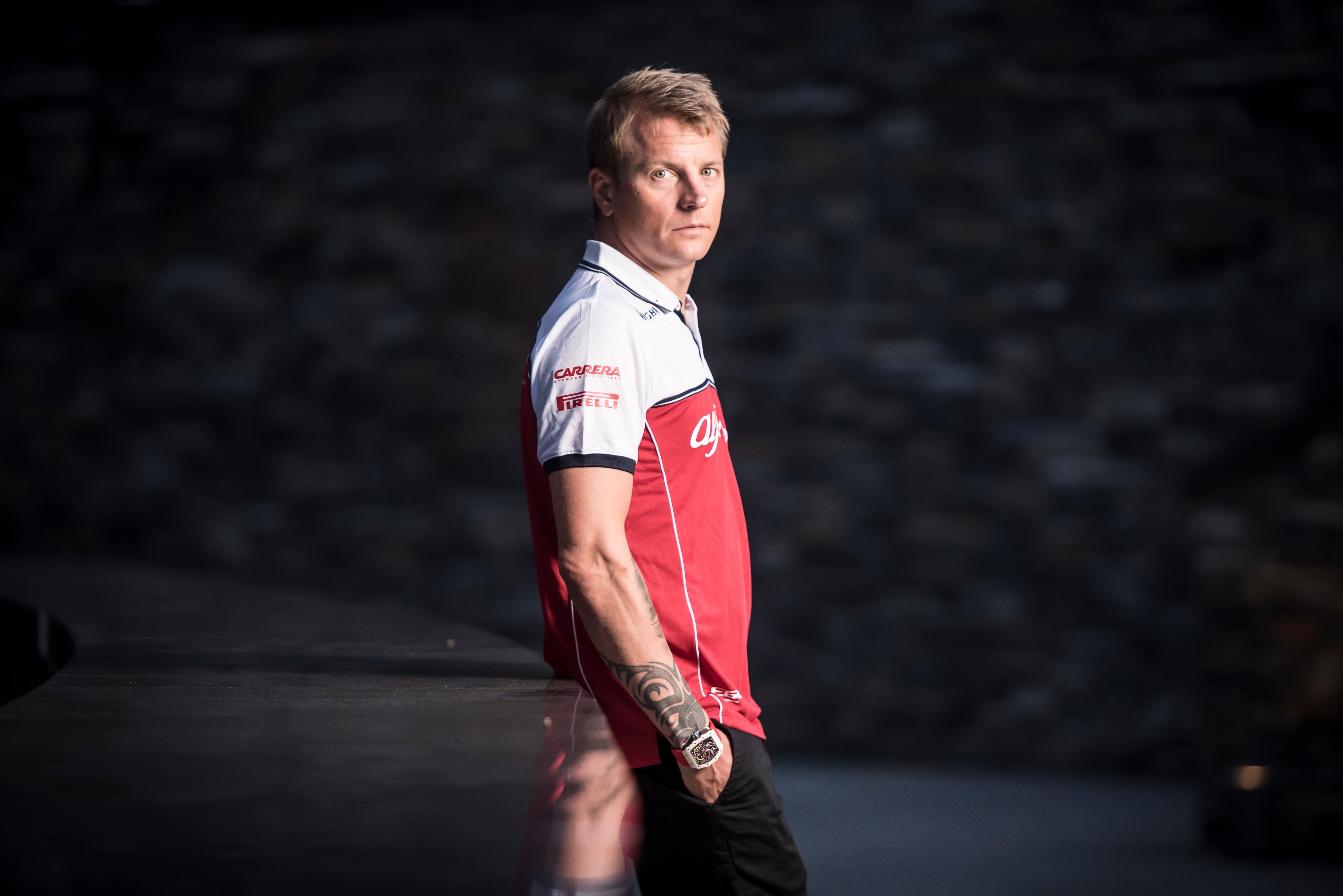 Kimi Räikkönen in Alfa Romeo racing shirt 4K HD Wallpaper