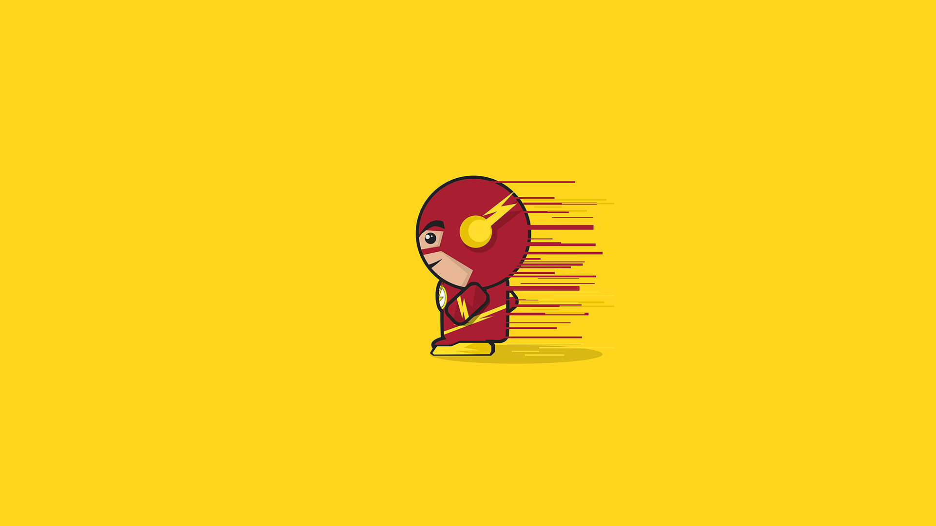 The Flash running with speed lines HD Wallpaper