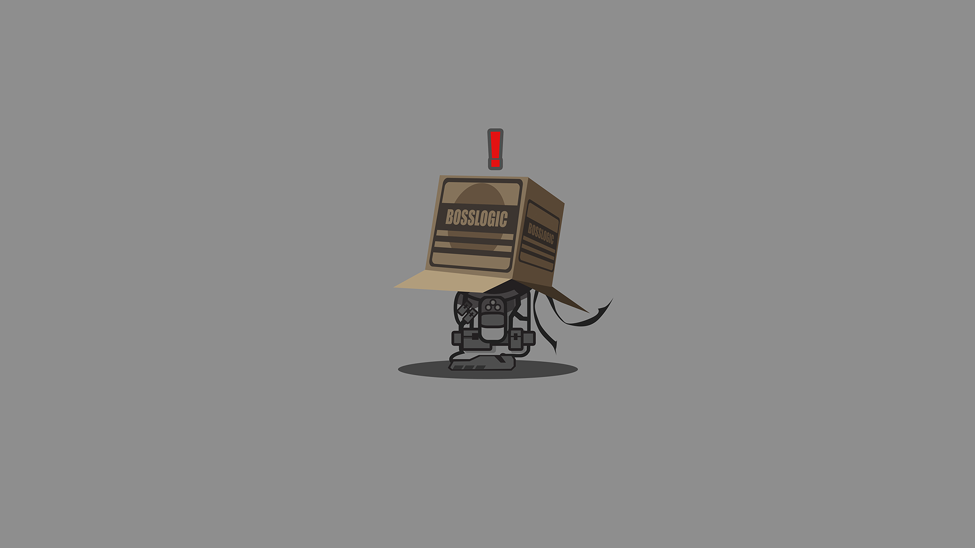 Solid Snake in a cardboard box with an exclamation mark HD Wallpaper
