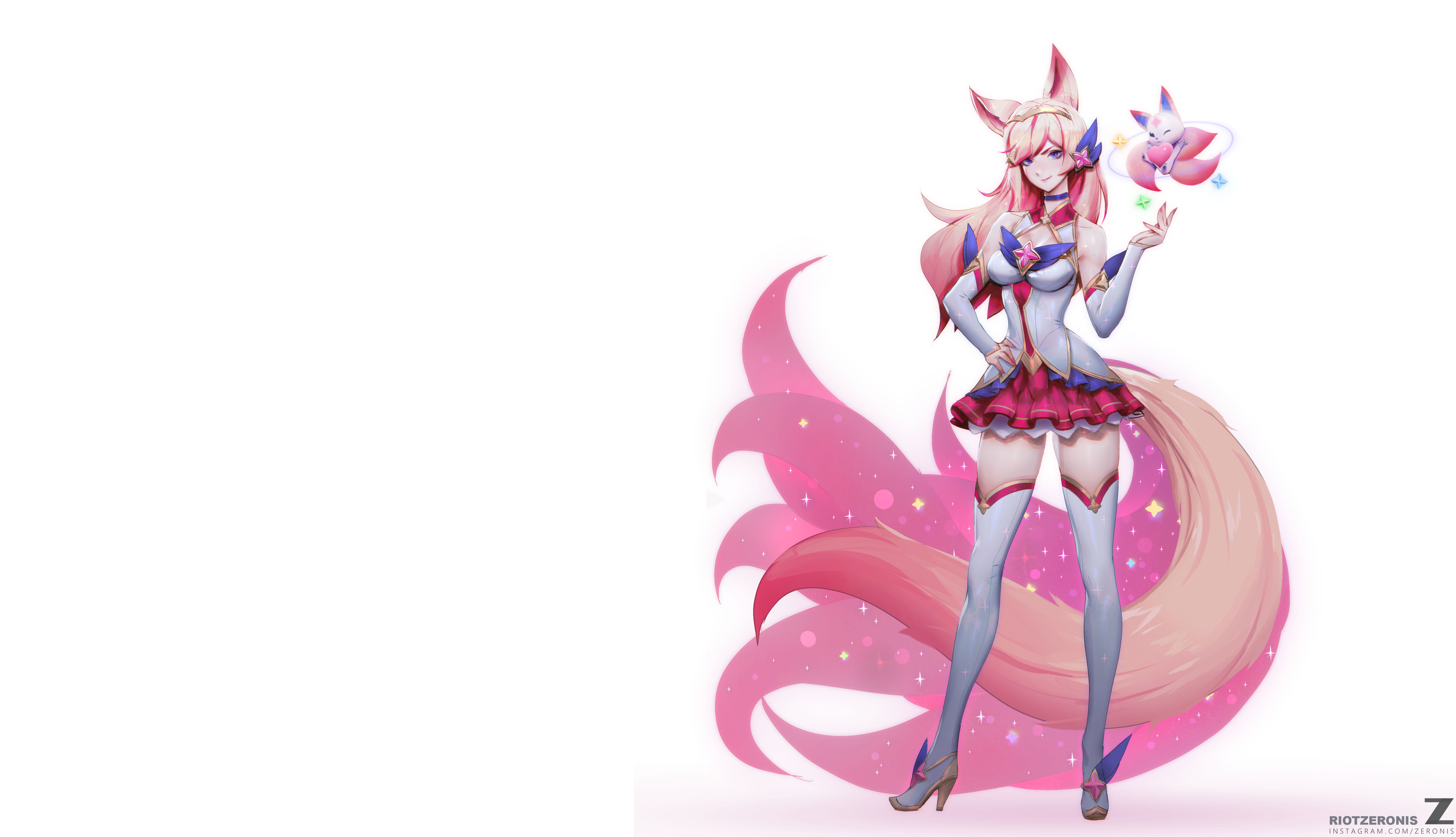 Ahri from League of Legends Star Guardian HD Wallpaper