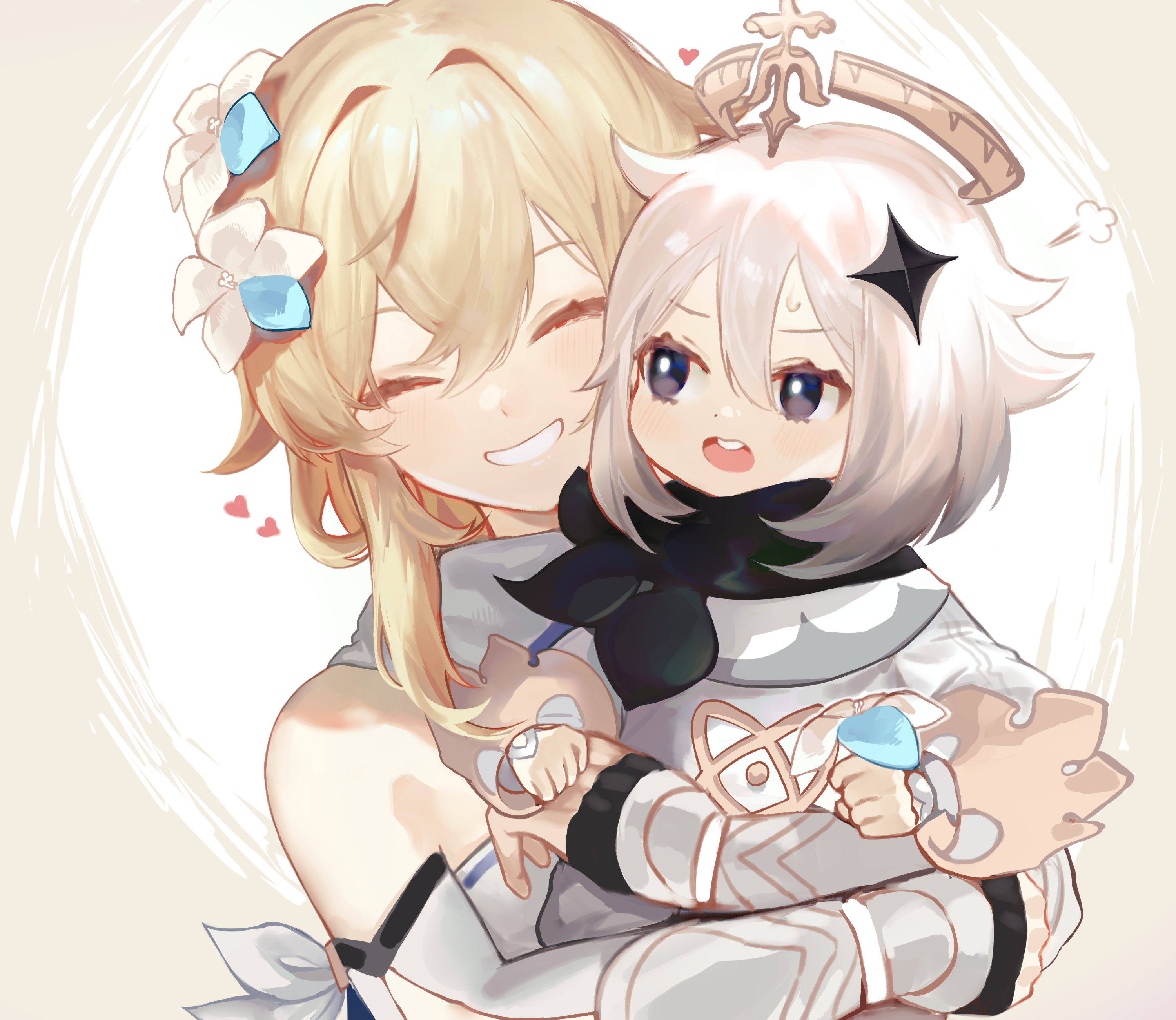 Lumine and Paimon from Genshin Impact HD Wallpaper