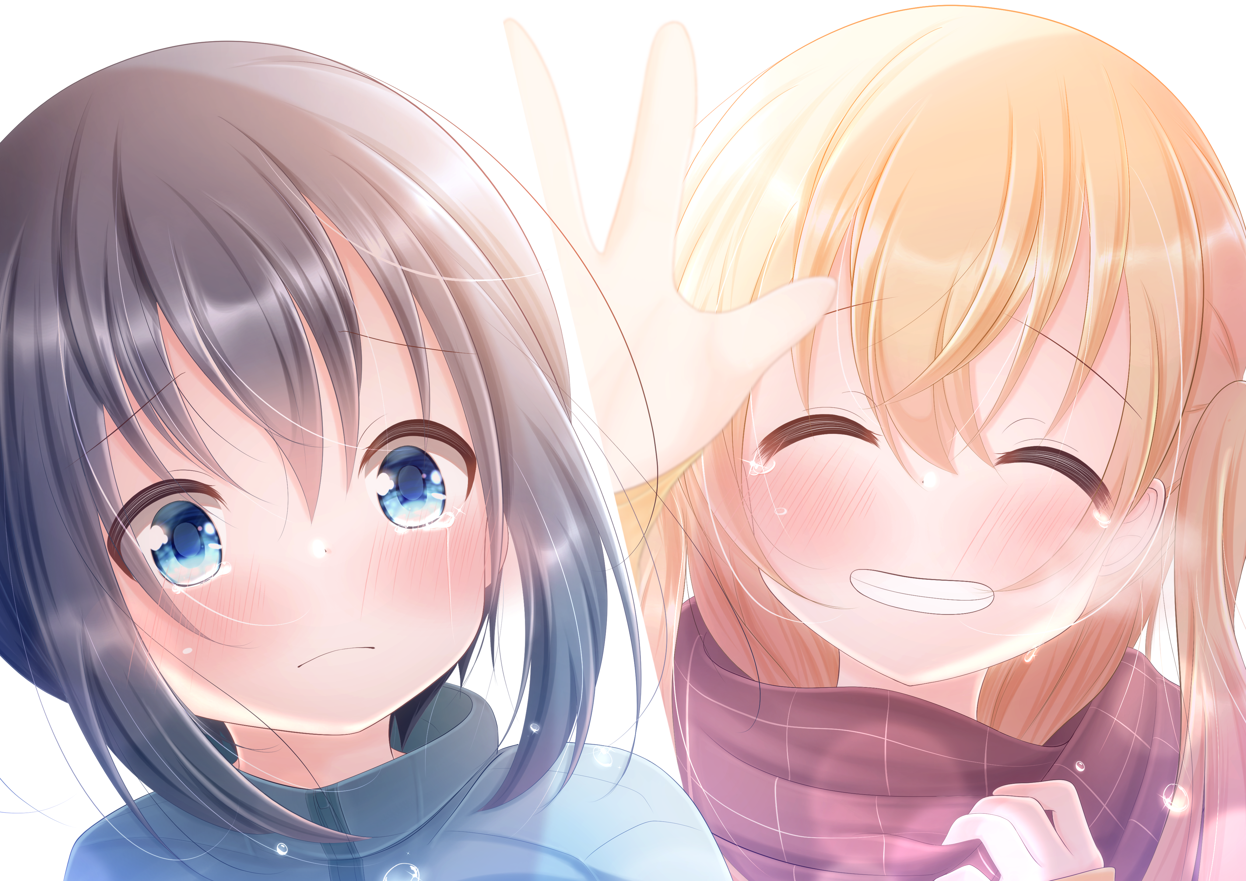 Hiyori Minagi and Koharu Minagi crying HD Wallpaper