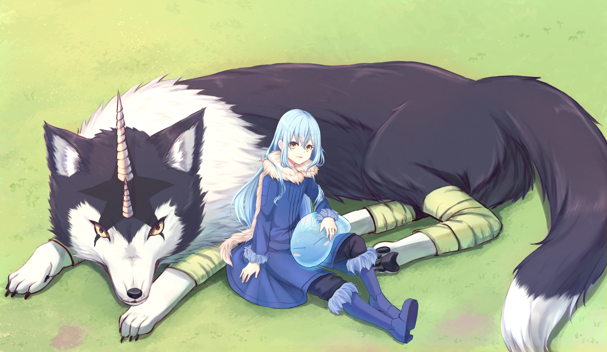 Rimuru Tempest and Ranga from That Time I HD Wallpaper