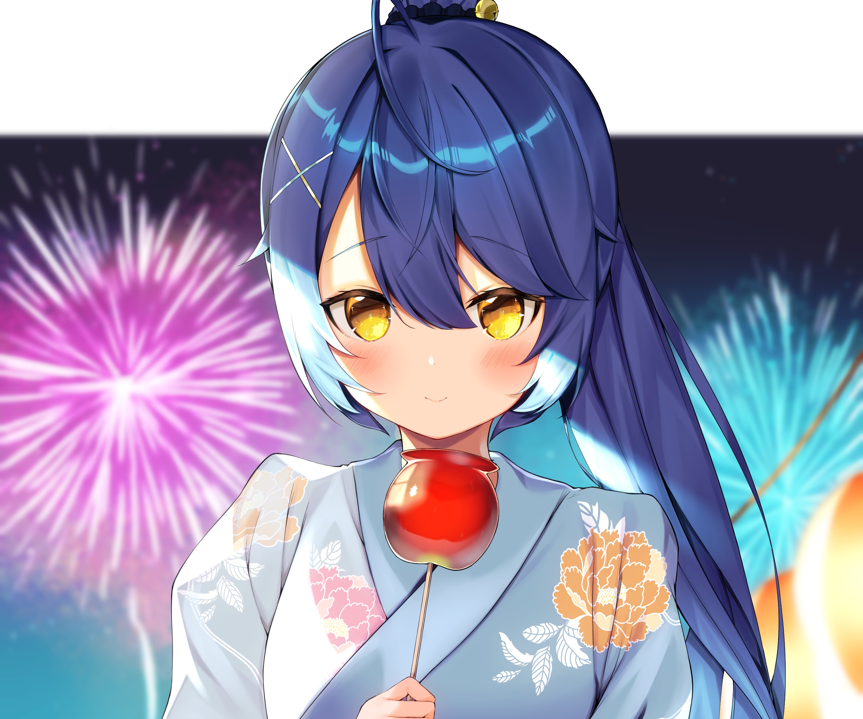 Amamiya Kokoro from Nijisanji with Candy Apple HD Wallpaper