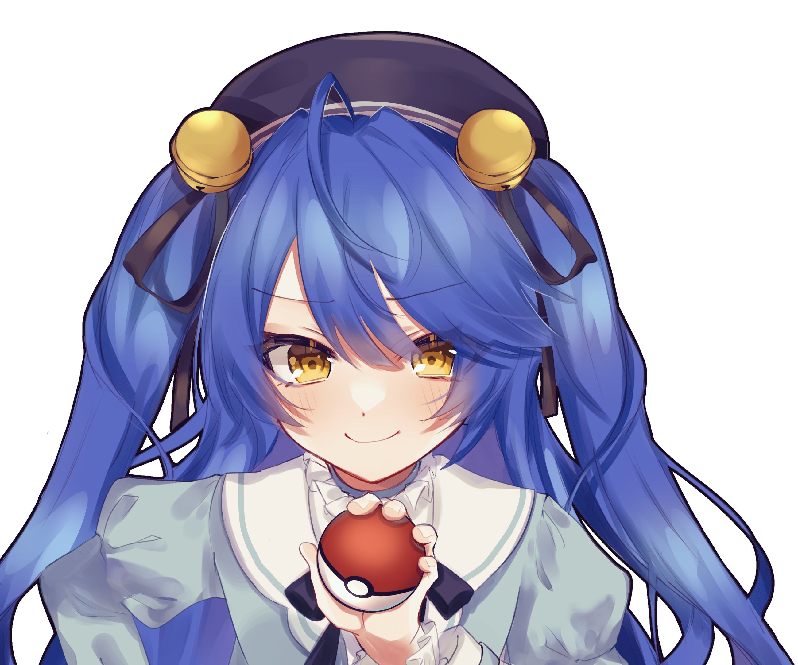 Amamiya Kokoro from Nijisanji holding a Poke Ball HD Wallpaper