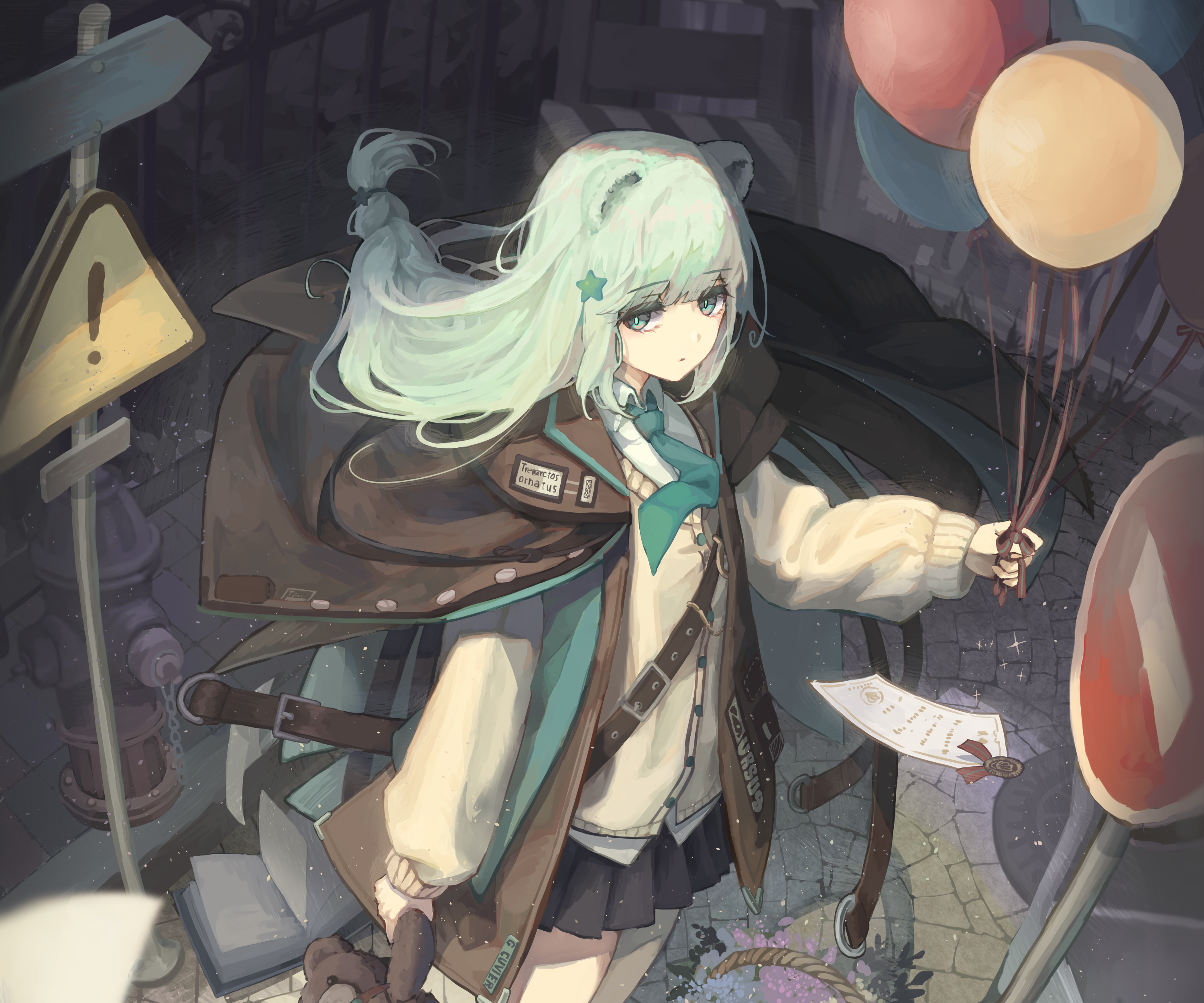 Istina from Arknights holding balloons HD Wallpaper