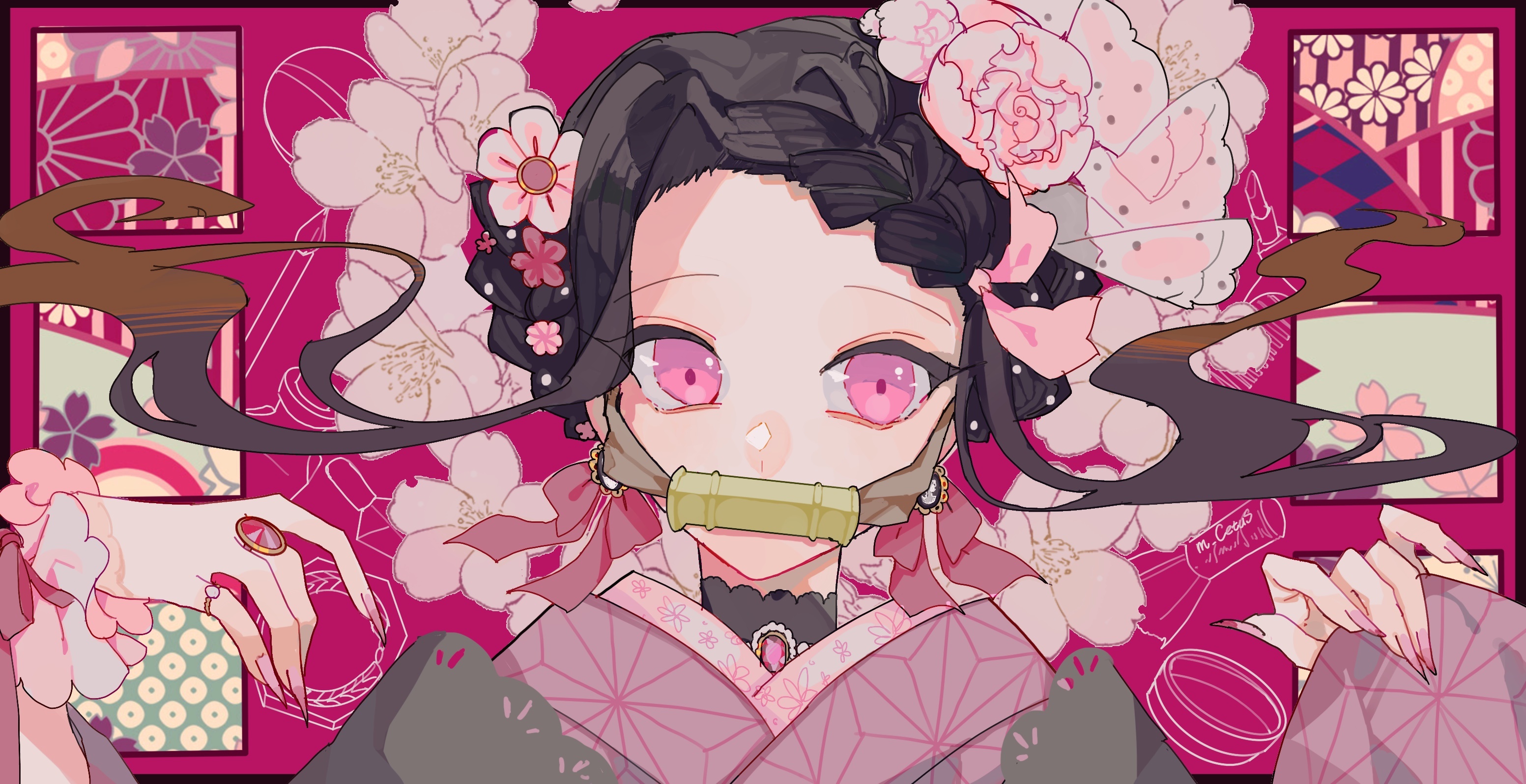 Nezuko Kamado from Demon Slayer: Kimetsu No Yaiba HD Wallpaper