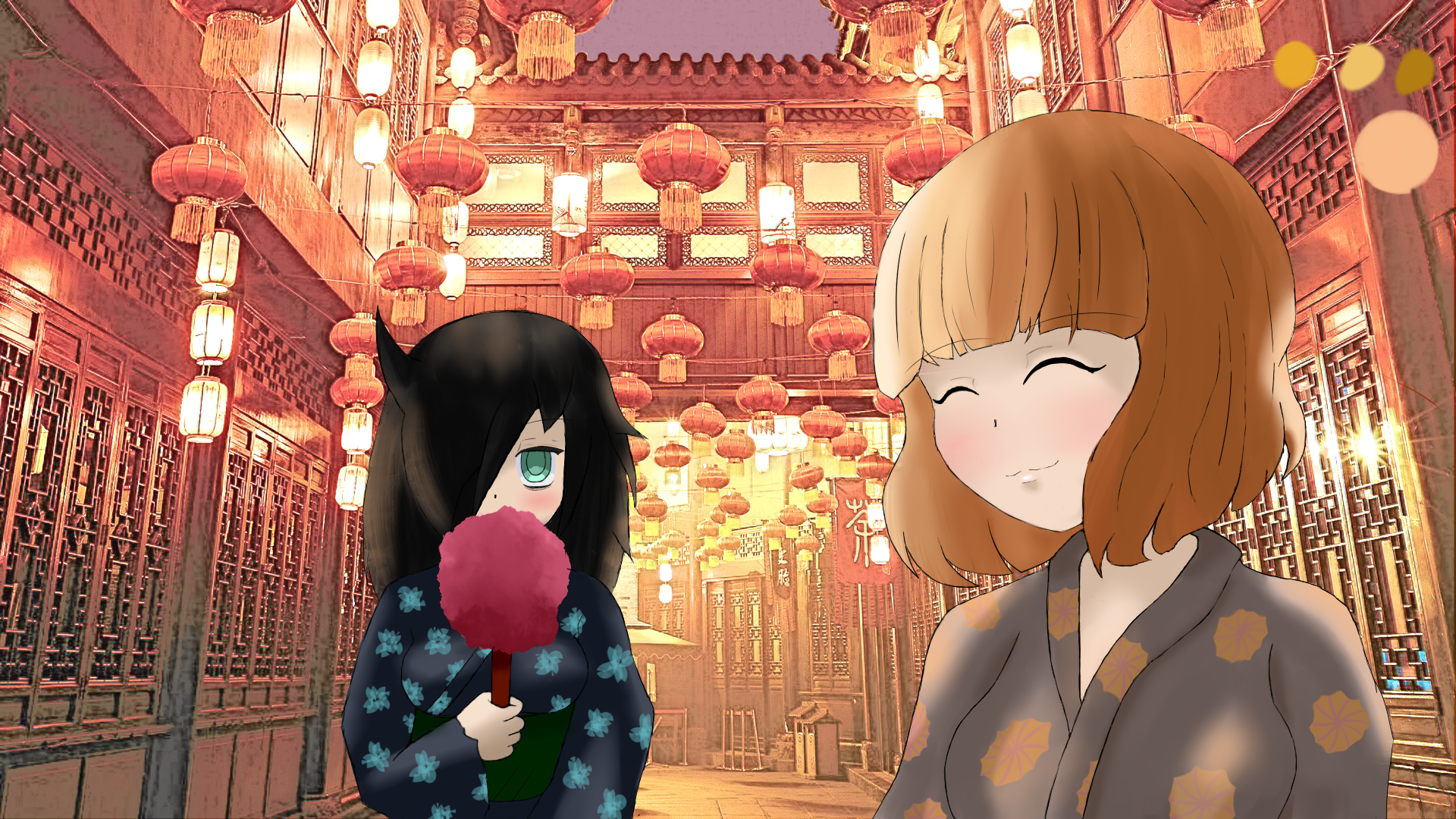 Tomoko Kuroki and Yū Naruse in Kimonos HD Wallpaper
