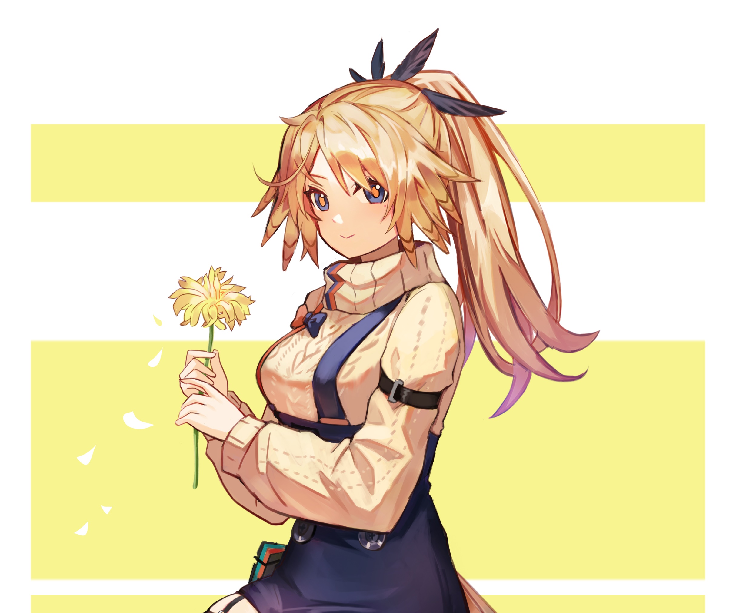 Pinecone from Arknights holding a yellow flower HD Wallpaper