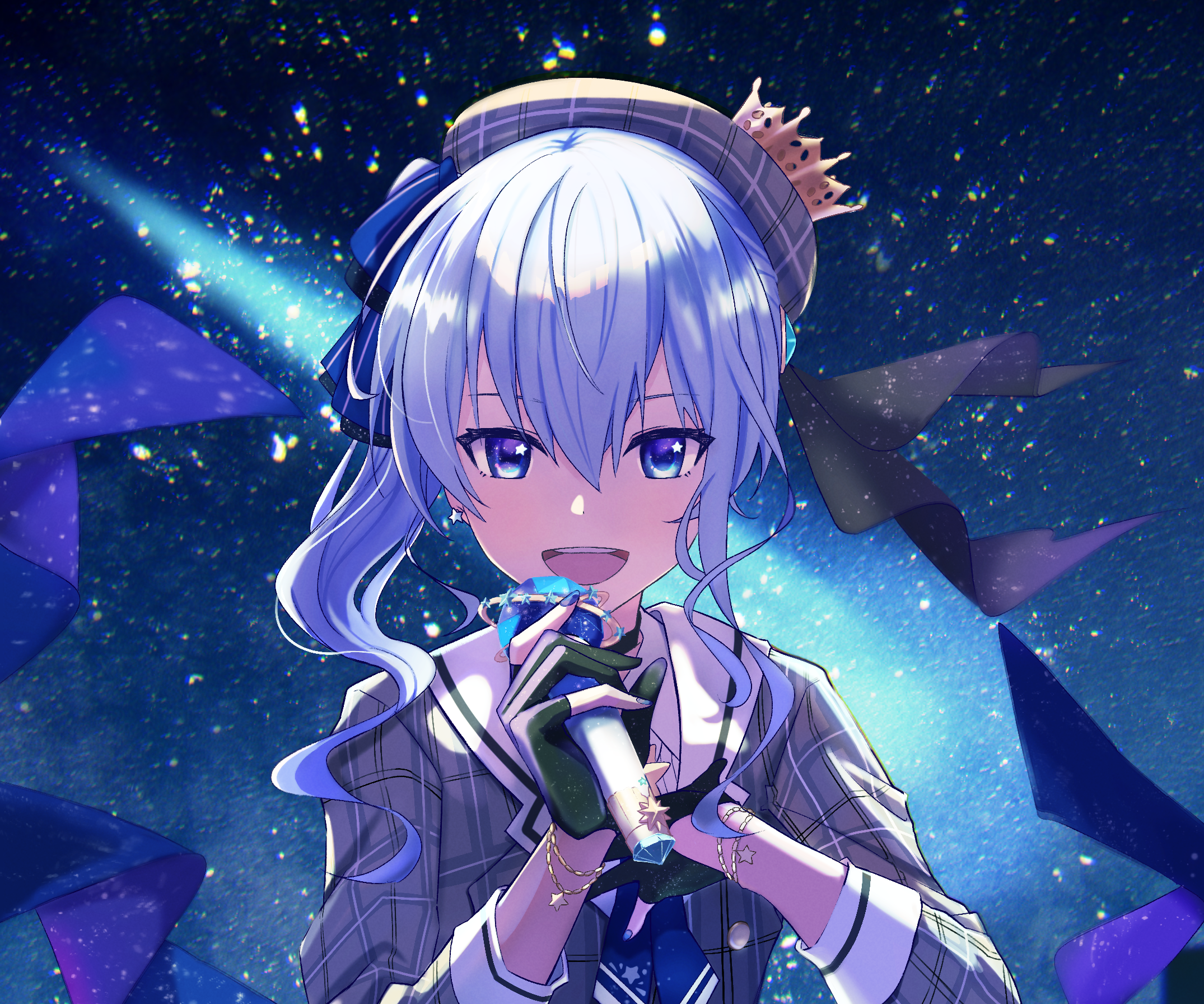 Hoshimachi Suisei from Hololive singing HD Wallpaper