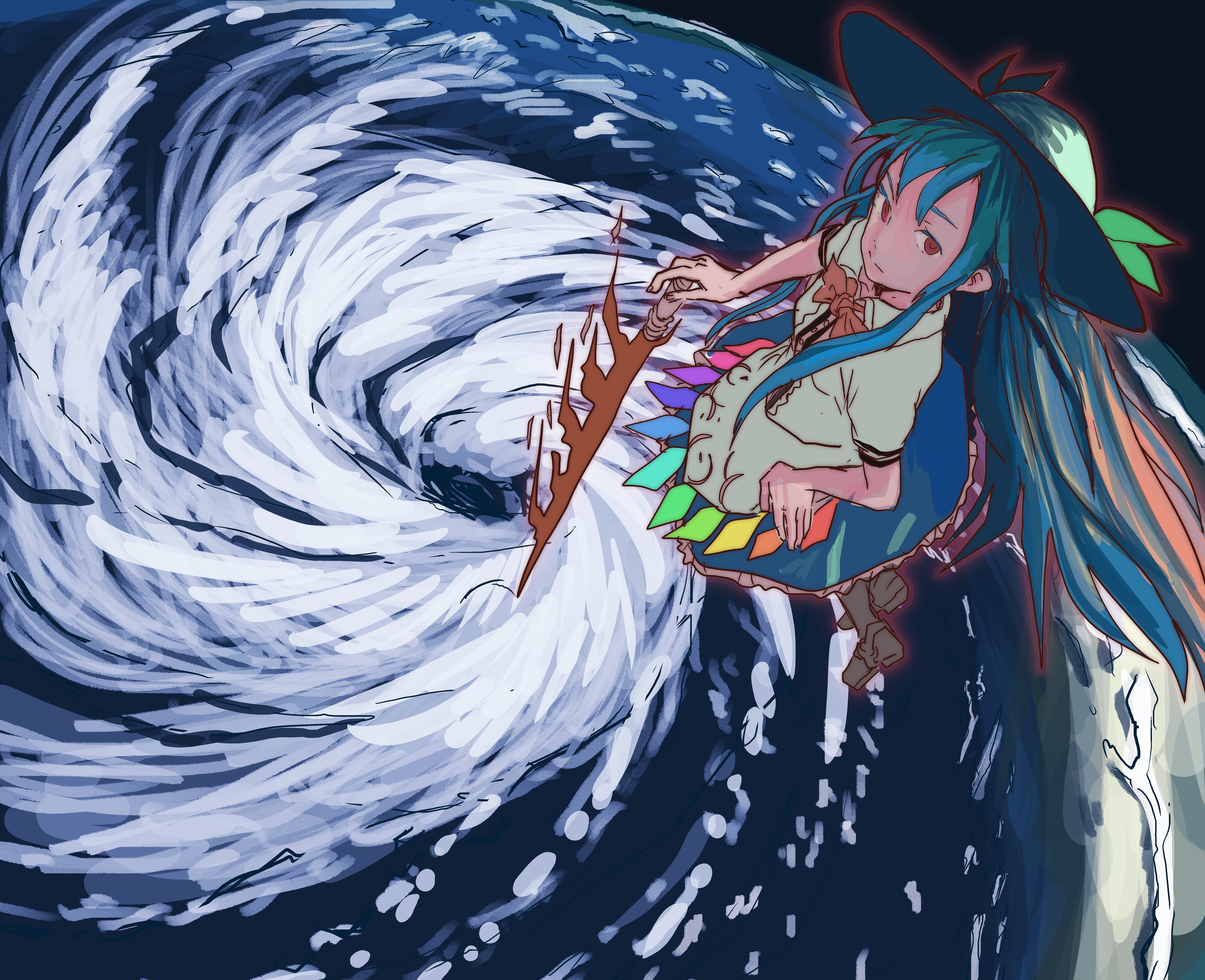 Tenshi Hinanai from Touhou 4K HD Wallpaper