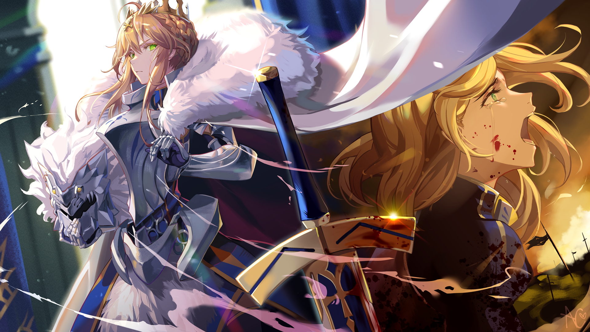 Artoria Pendragon from Fate/Grand Order HD Wallpaper