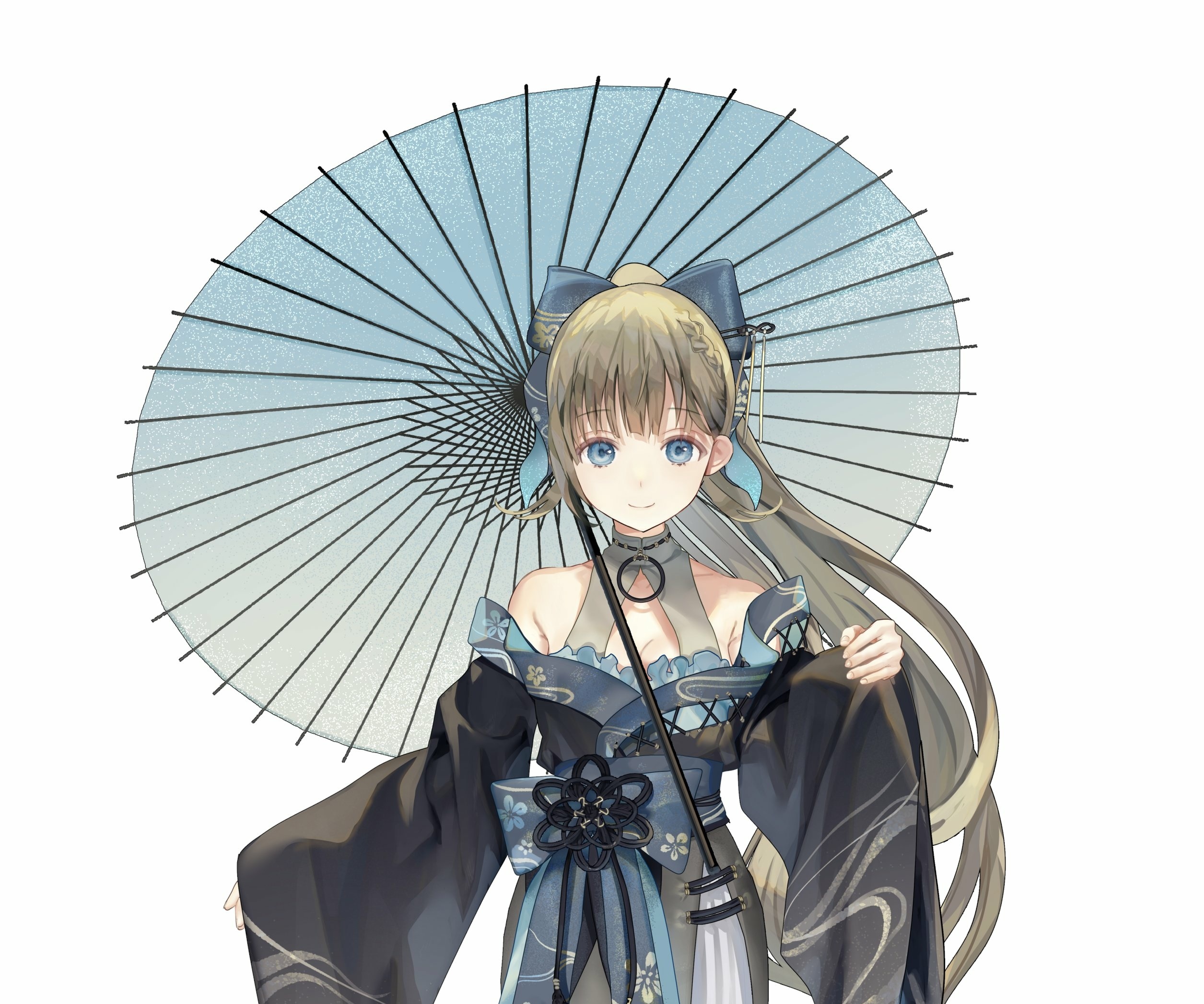 Hanabusa Lisa from VSPO! holding a parasol HD Wallpaper