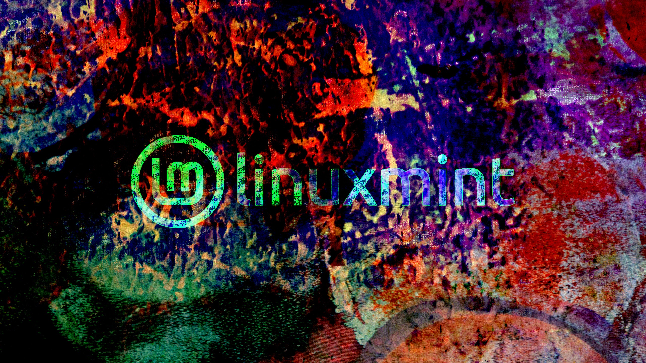 Linux Mint logo on abstract background HD Wallpaper
