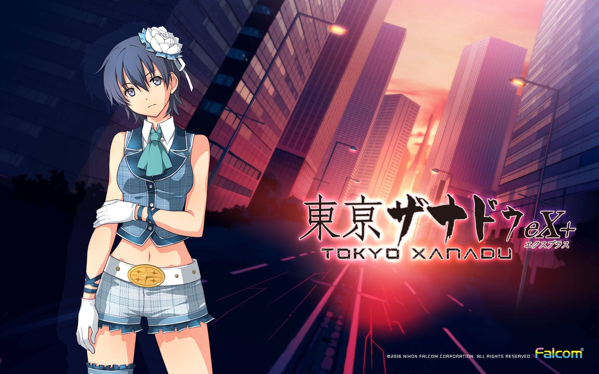 Tokyo Xanadu eX+ character with city background HD Wallpaper