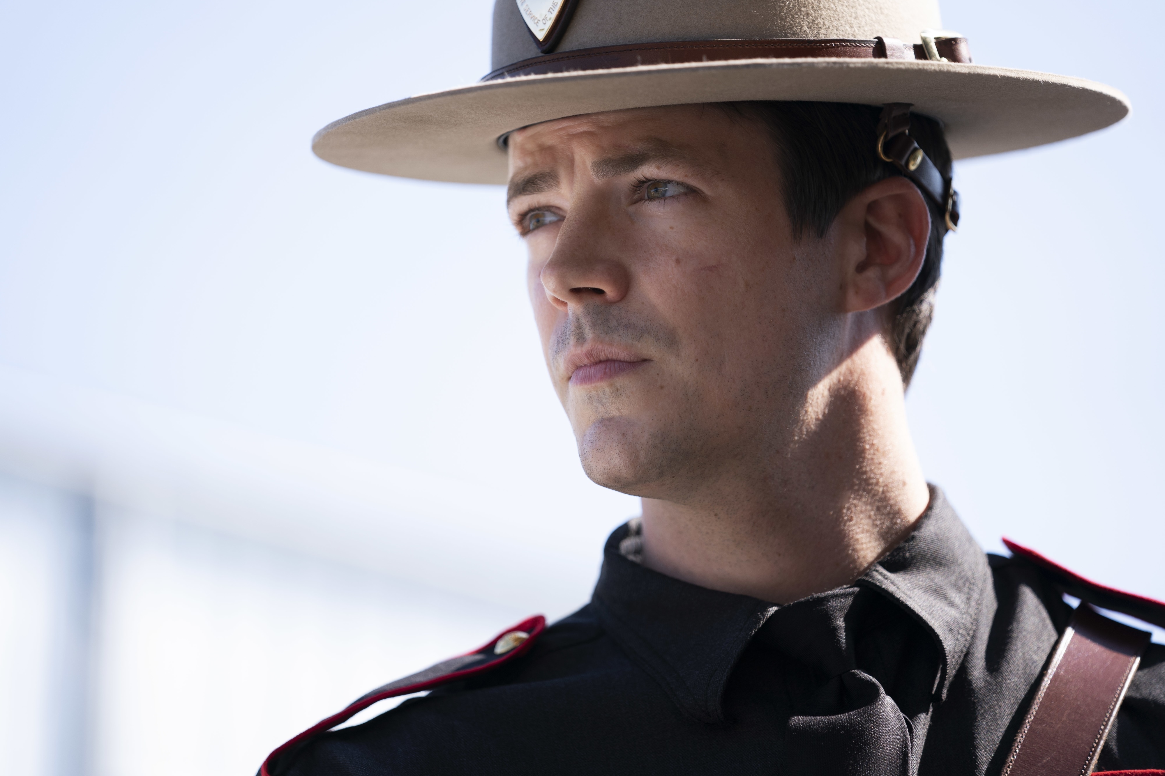 Grant Gustin as a police officer in Rescued By Ruby 4K HD Wallpaper