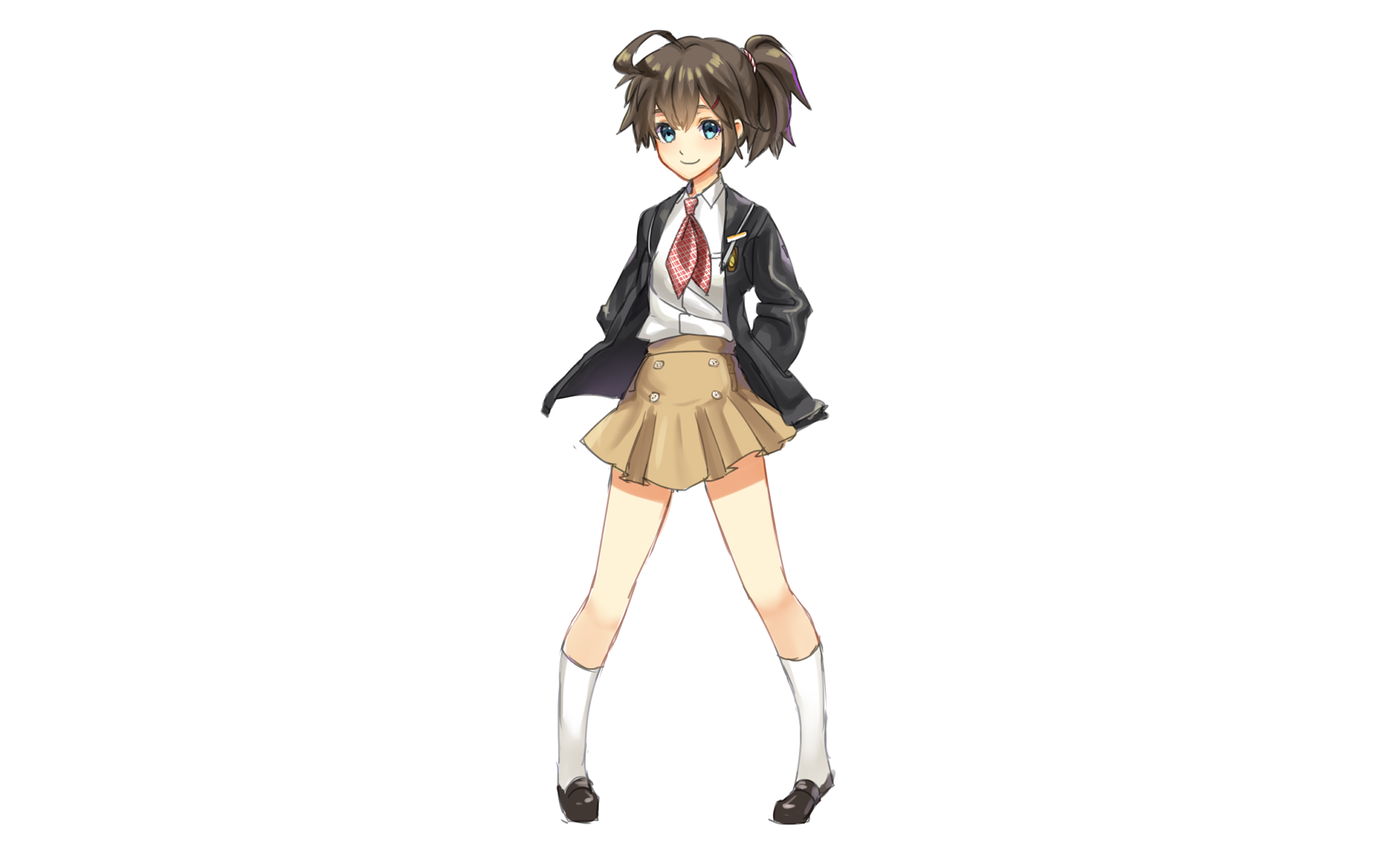 Girl in School Uniform HD Wallpaper
