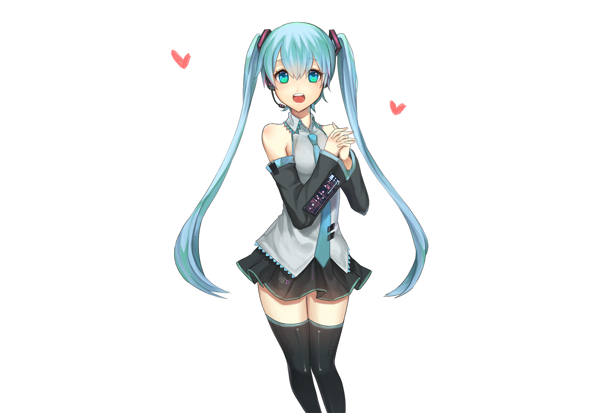 Hatsune Miku from Vocaloid HD Wallpaper
