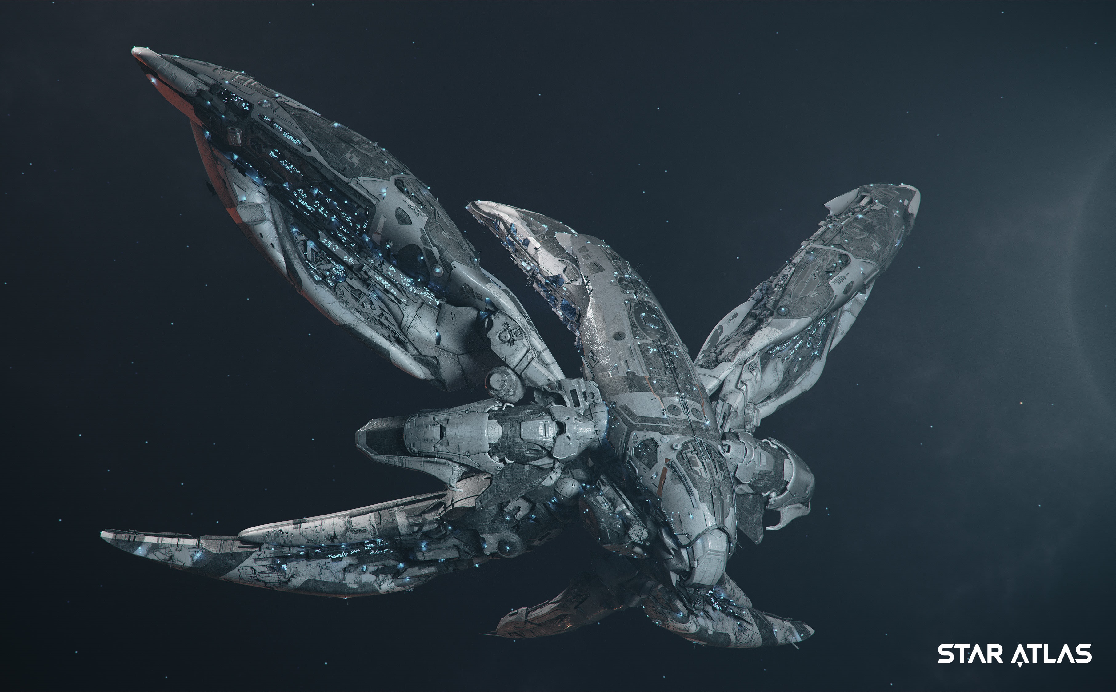 Star Atlas spaceship in space HD Wallpaper