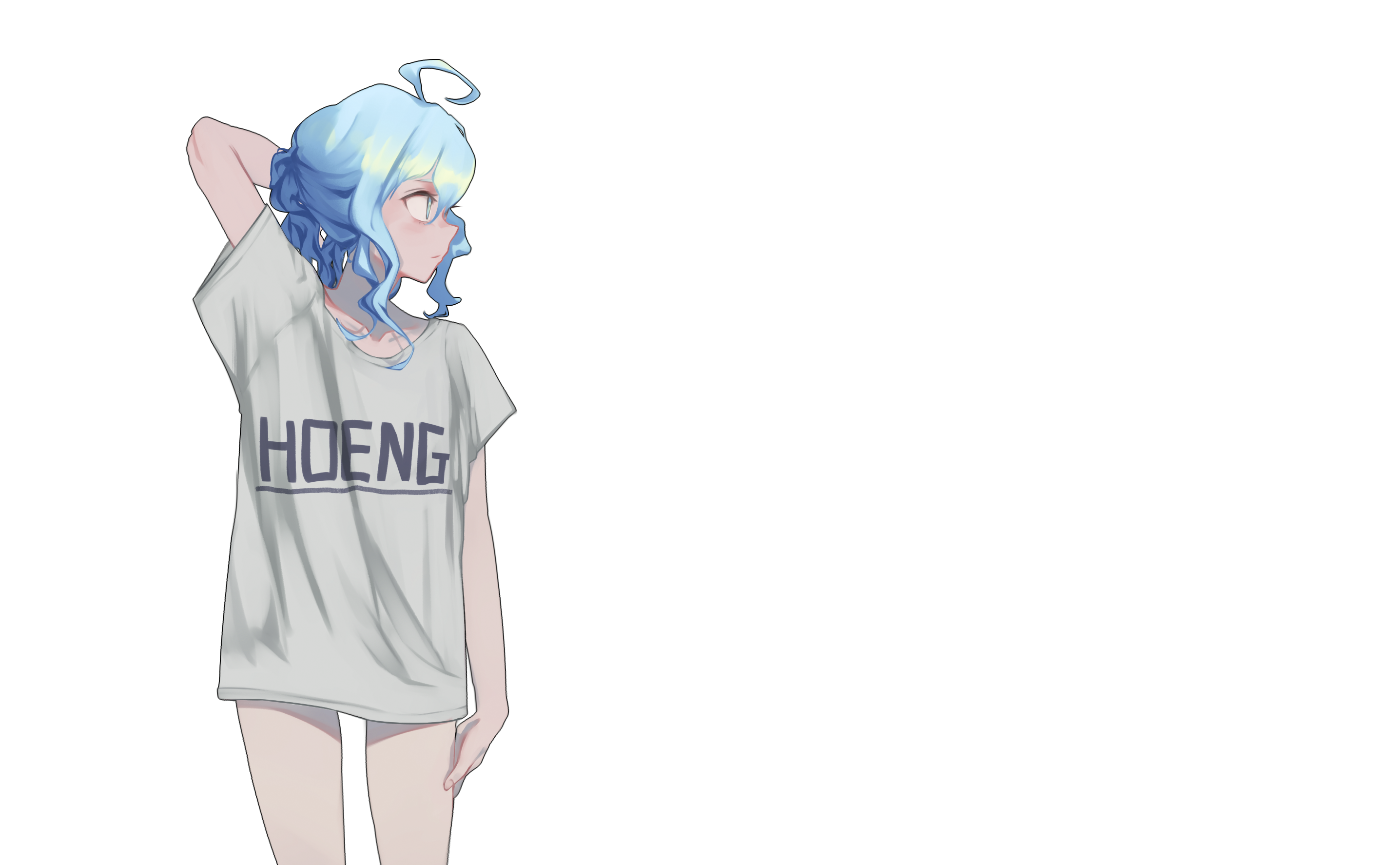 Girl wearing a t-shirt with text HD Wallpaper