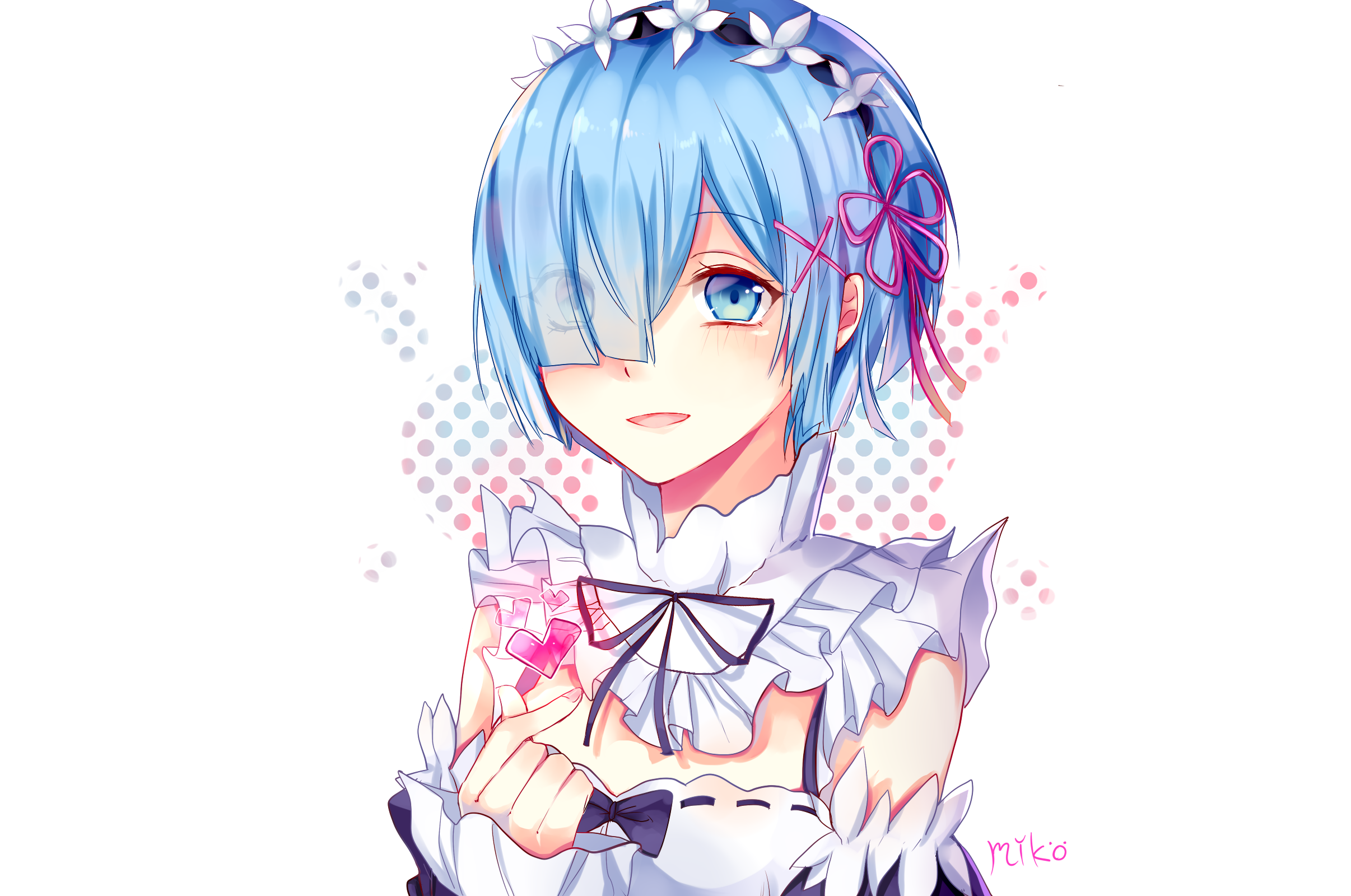 Rem from Re:ZERO -Starting Life In Another World- HD Wallpaper