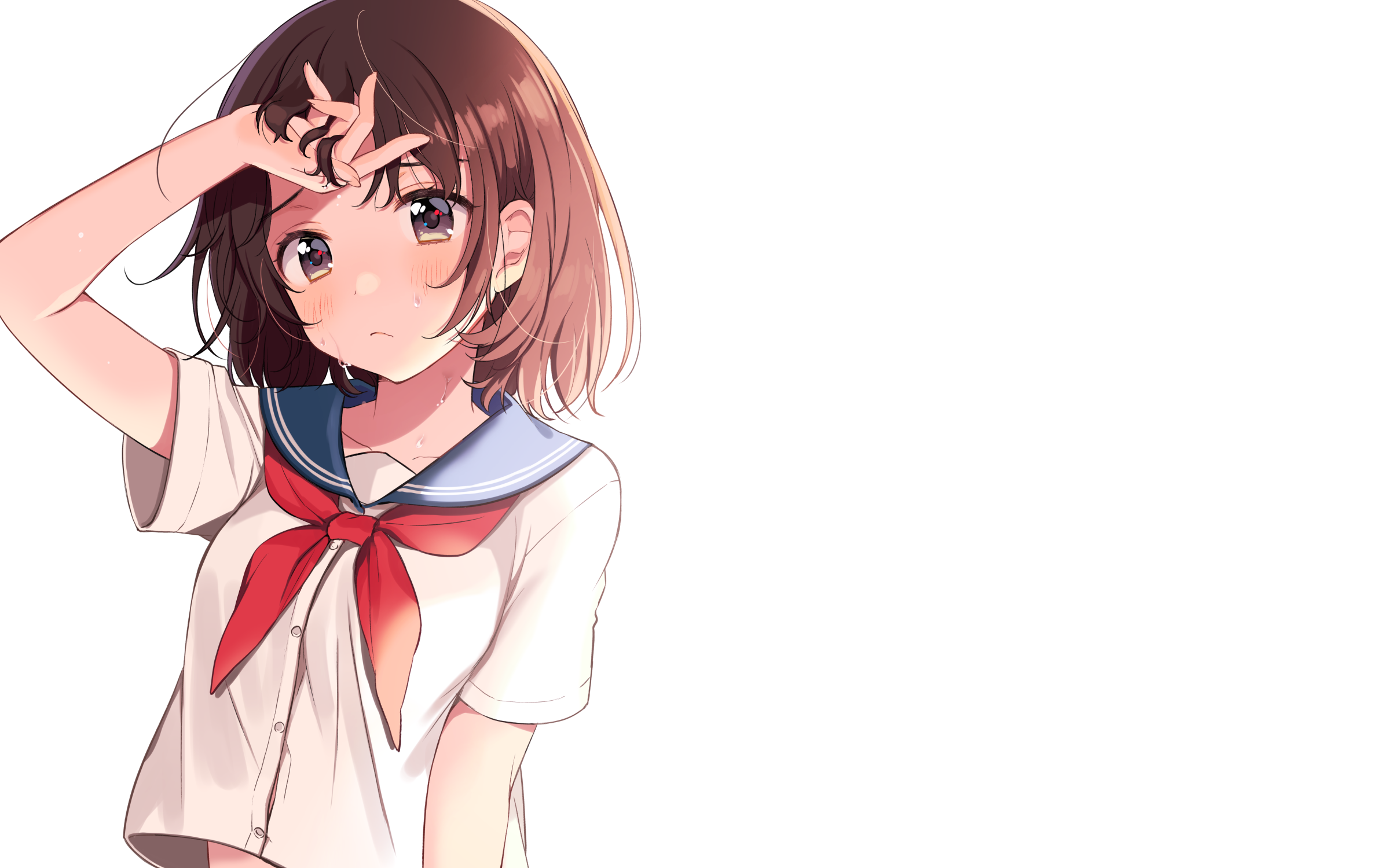 Girl in School Uniform HD Wallpaper