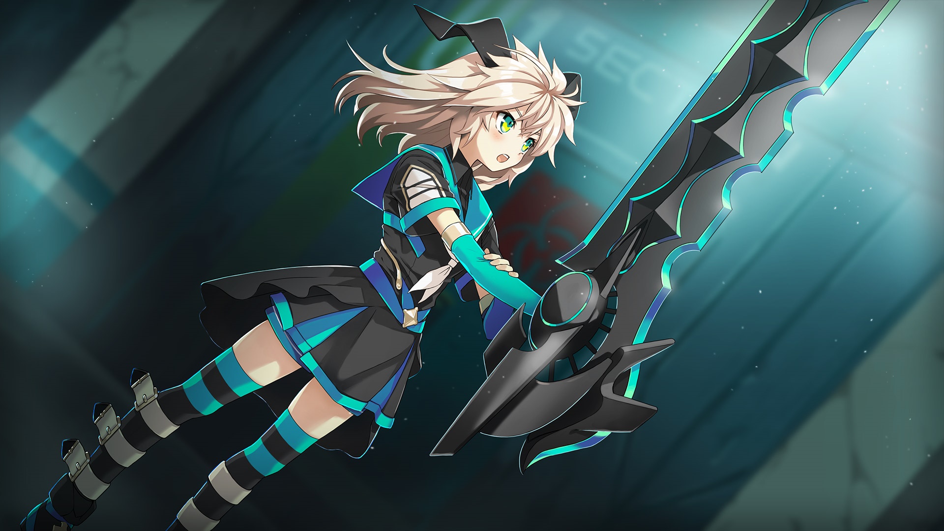 Kohaku Otori with a large sword HD Wallpaper