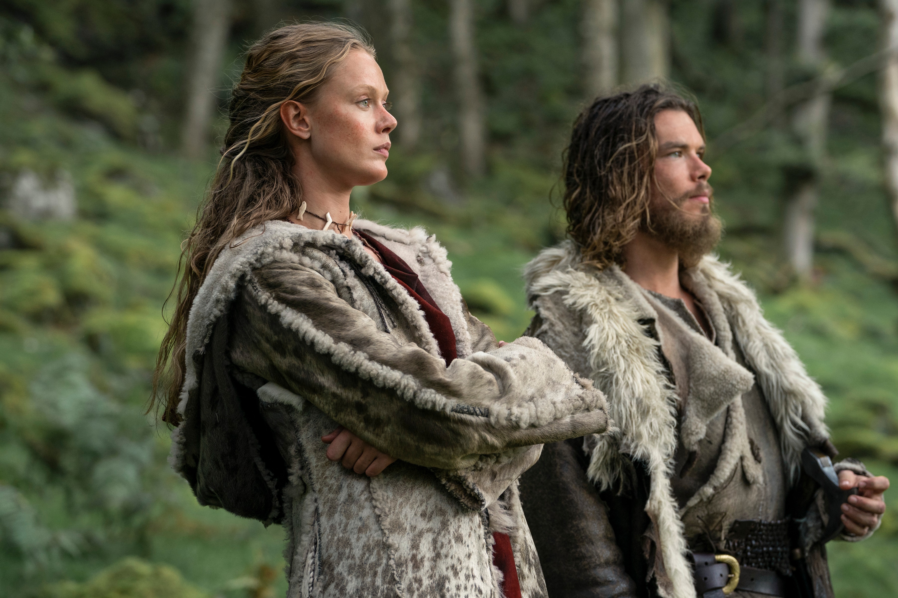 Leif Erikson and Freydis Eiriksdottir from Vikings: Valhalla HD Wallpaper