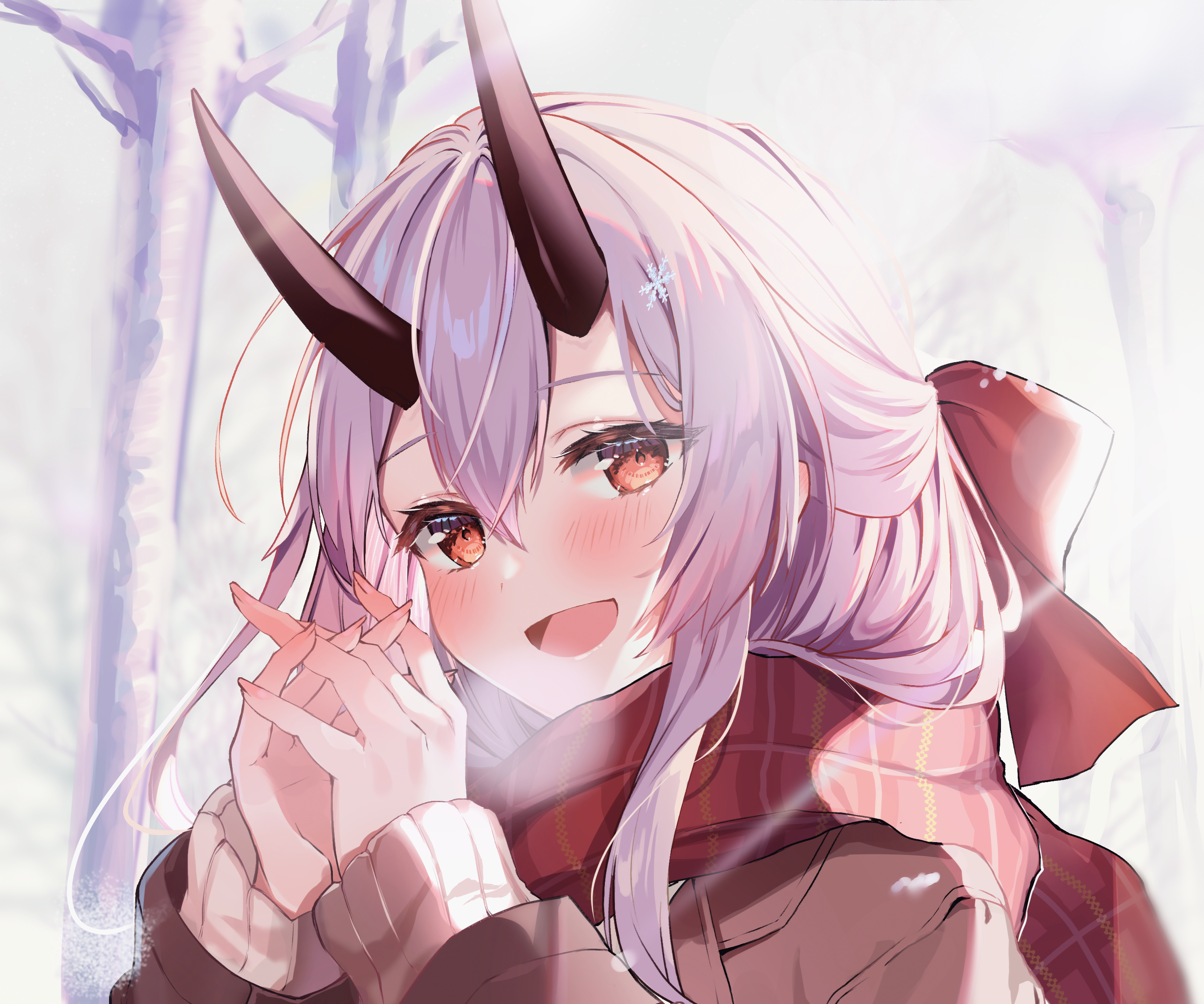 Tomoe Gozen from Fate/Grand Order in winter HD Wallpaper