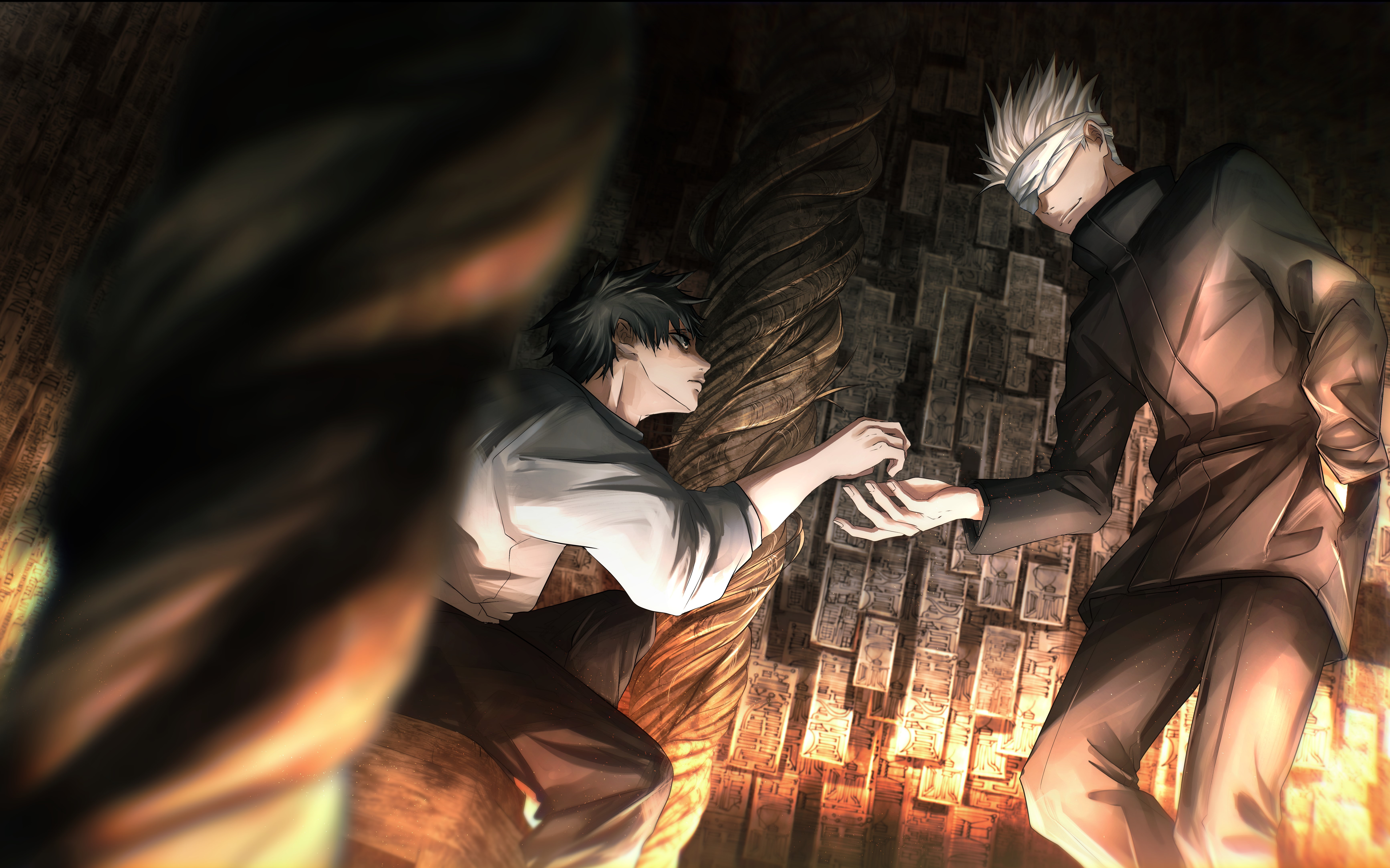 Yuta Okkotsu and Satoru Gojo from Jujutsu Kaisen 4K HD Wallpaper