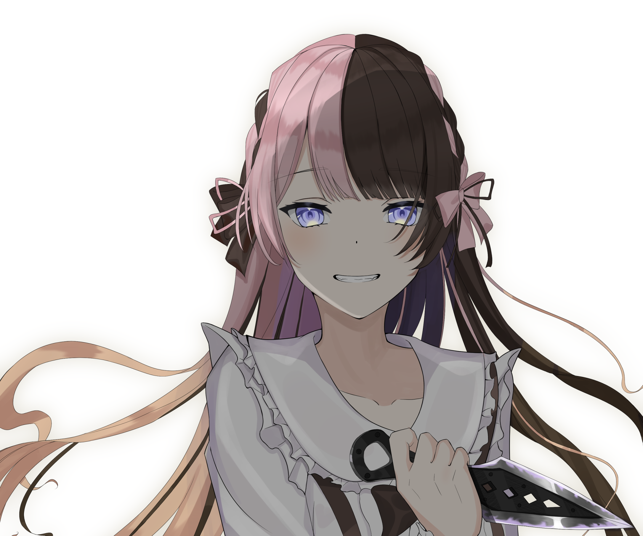 Tachibana Hinano from VSPO! holding a knife HD Wallpaper