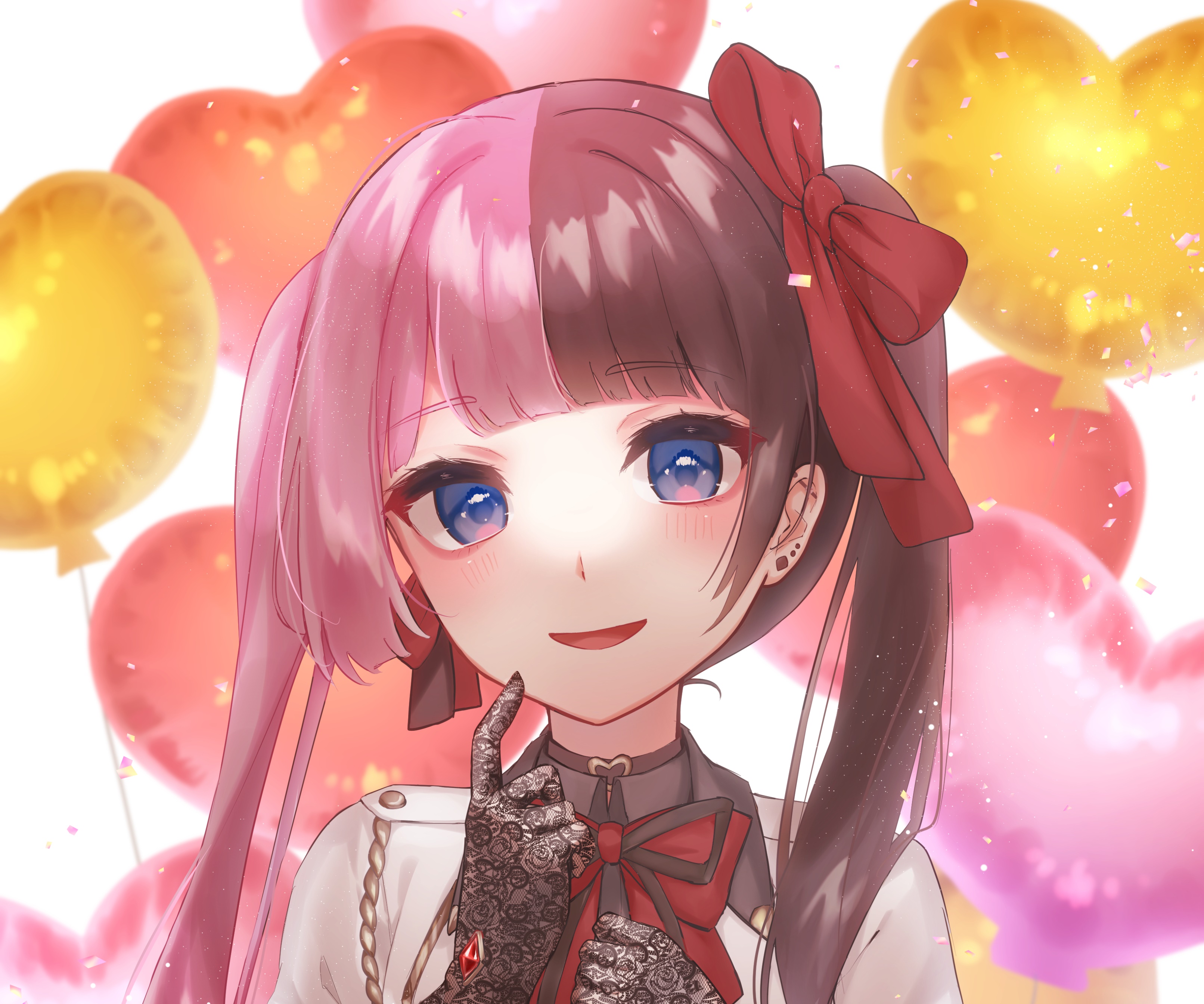 Tachibana Hinano from VSPO! with balloons HD Wallpaper