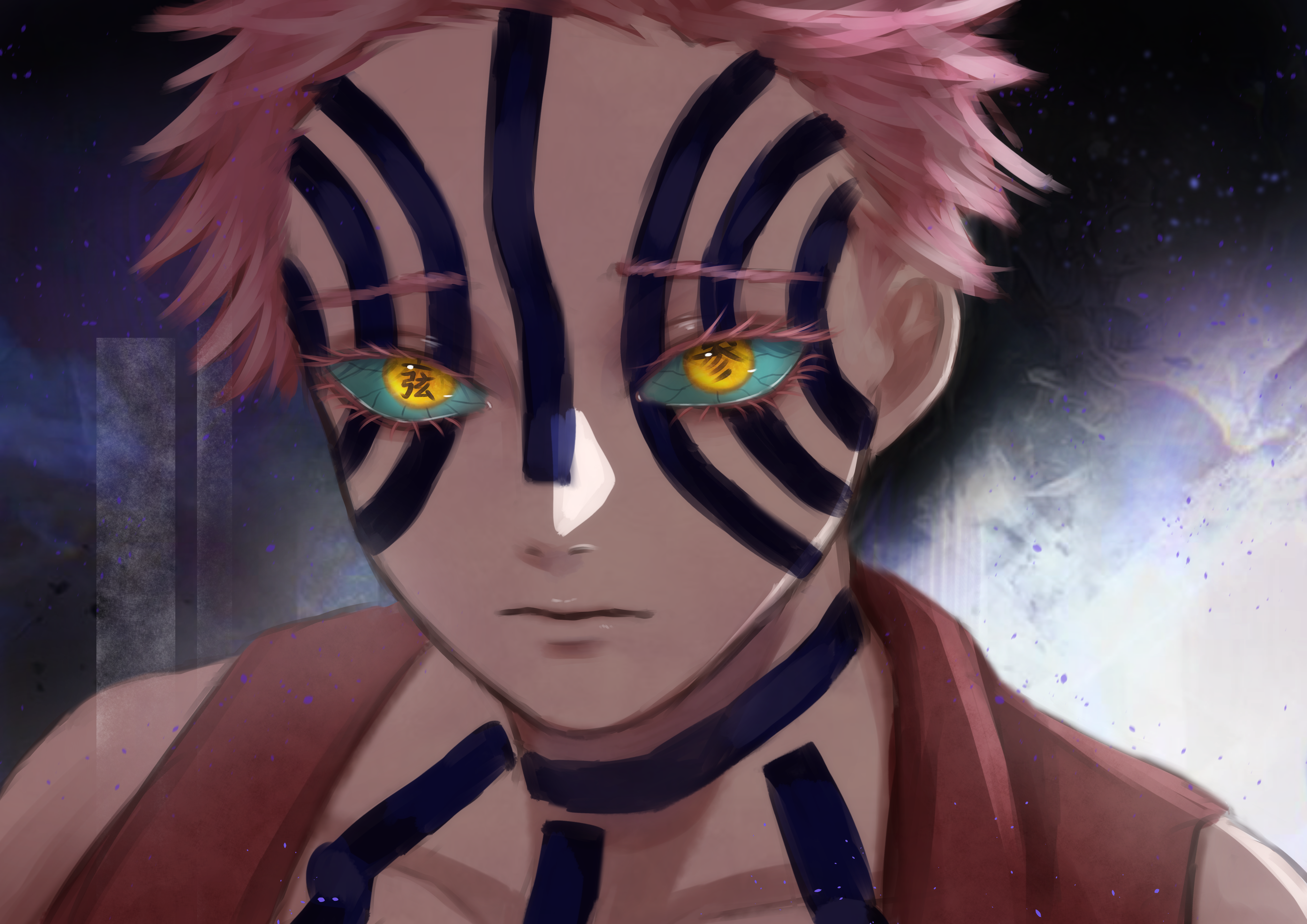 Akaza from Demon Slayer: Kimetsu no Yaiba 4K HD Wallpaper