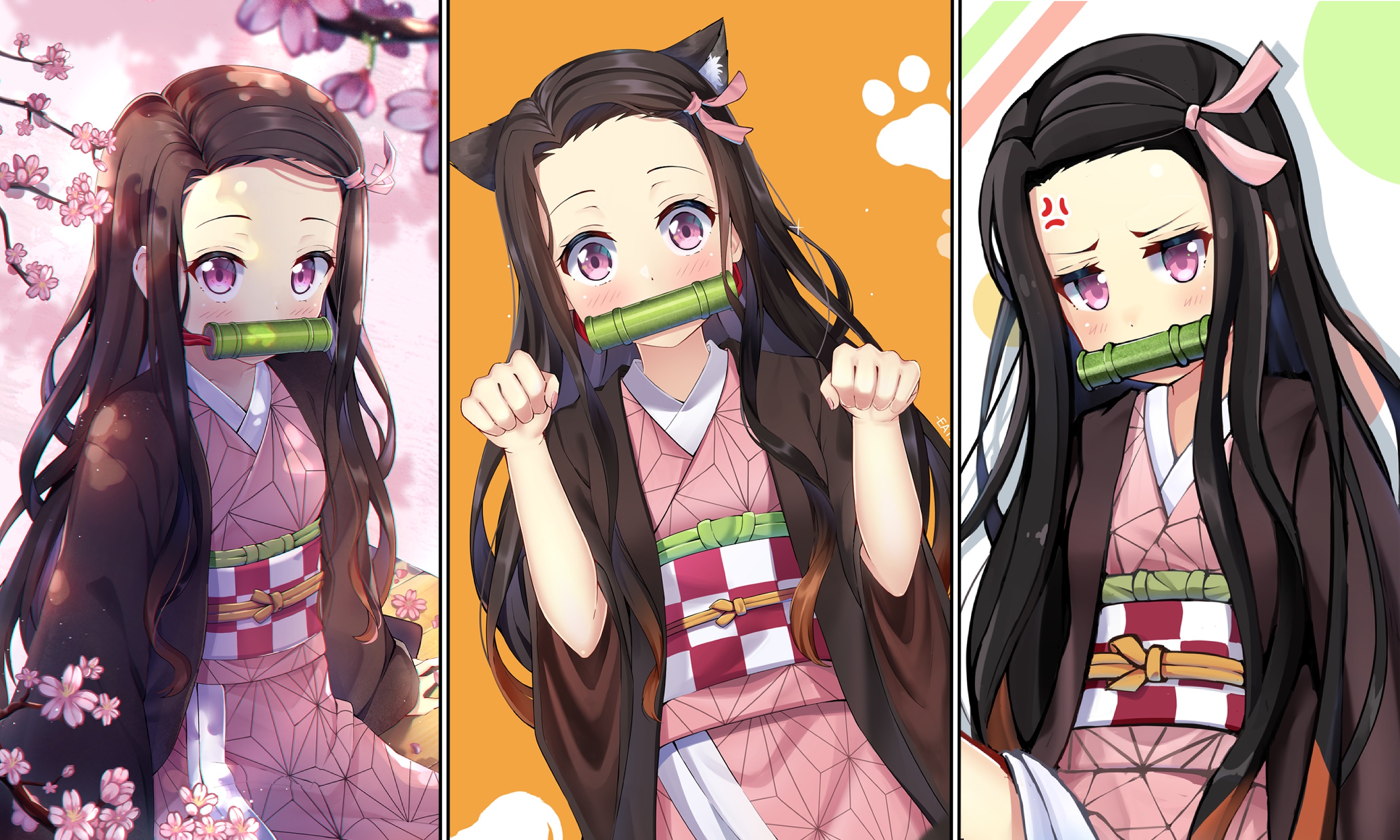 Nezuko Kamado from Demon Slayer: Kimetsu No Yaiba HD Wallpaper