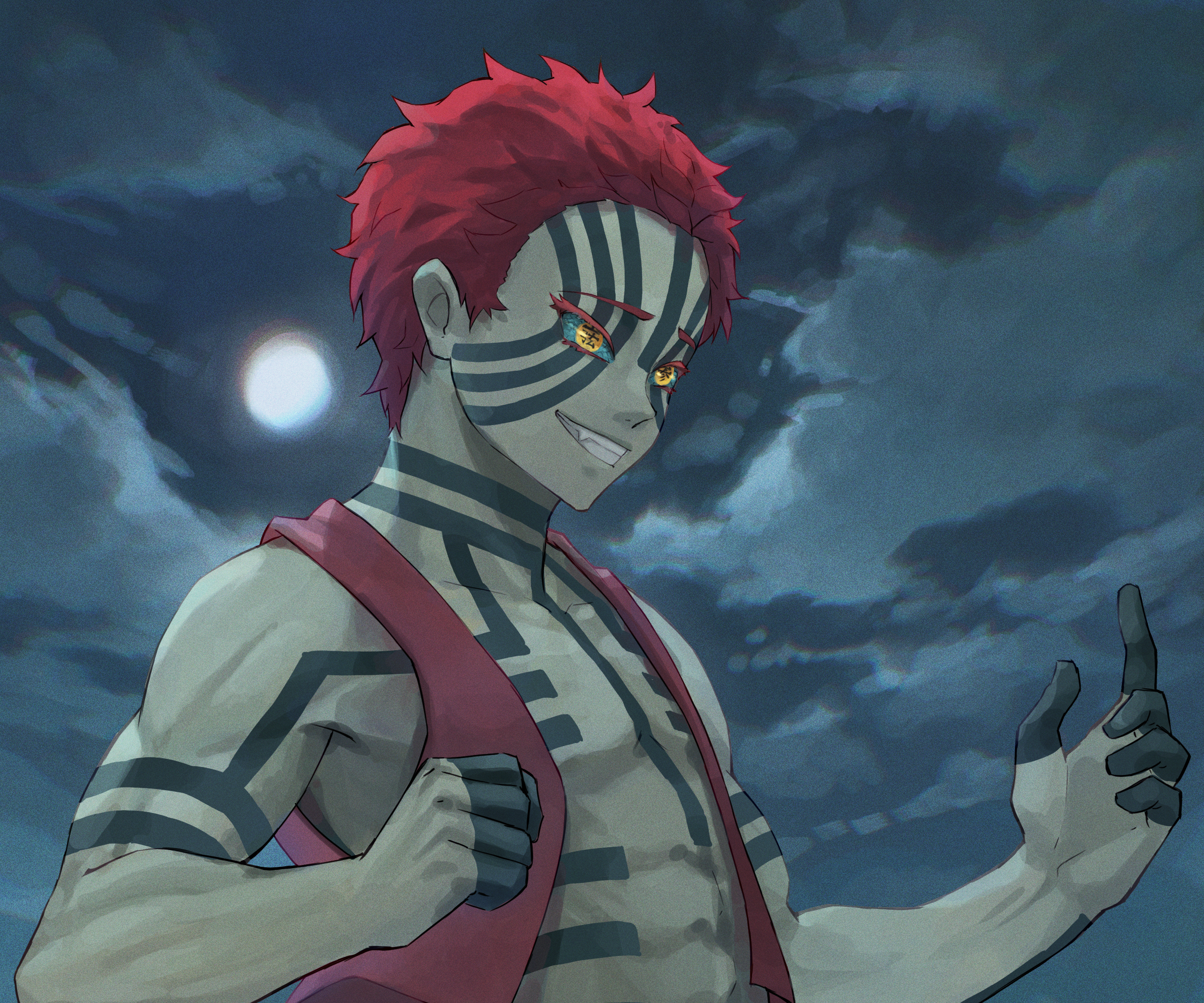 Akaza from Demon Slayer: Kimetsu no Yaiba HD Wallpaper
