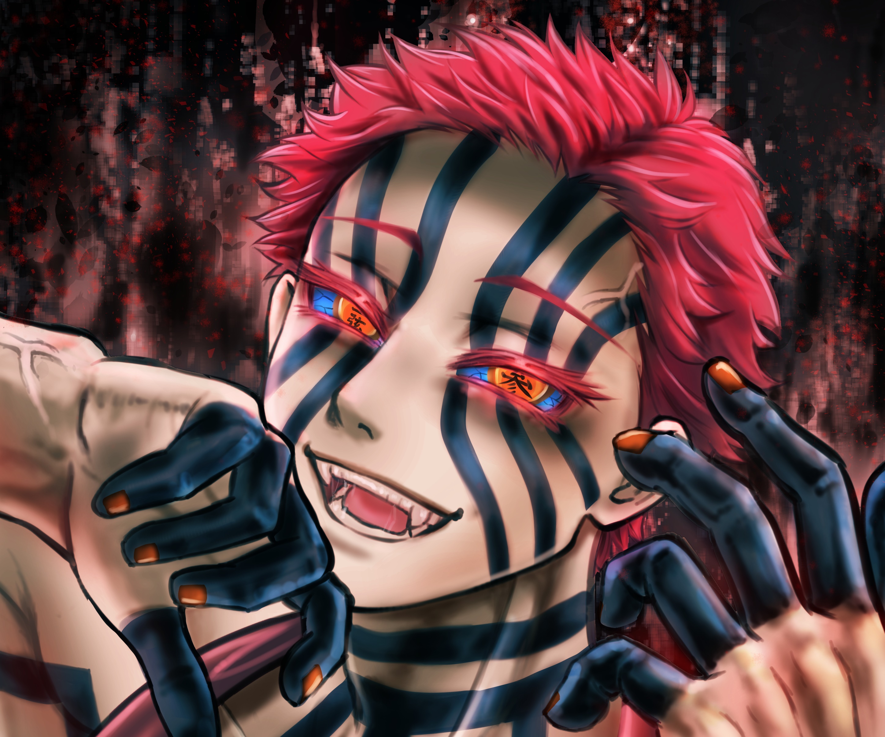 Akaza from Demon Slayer: Kimetsu no Yaiba HD Wallpaper