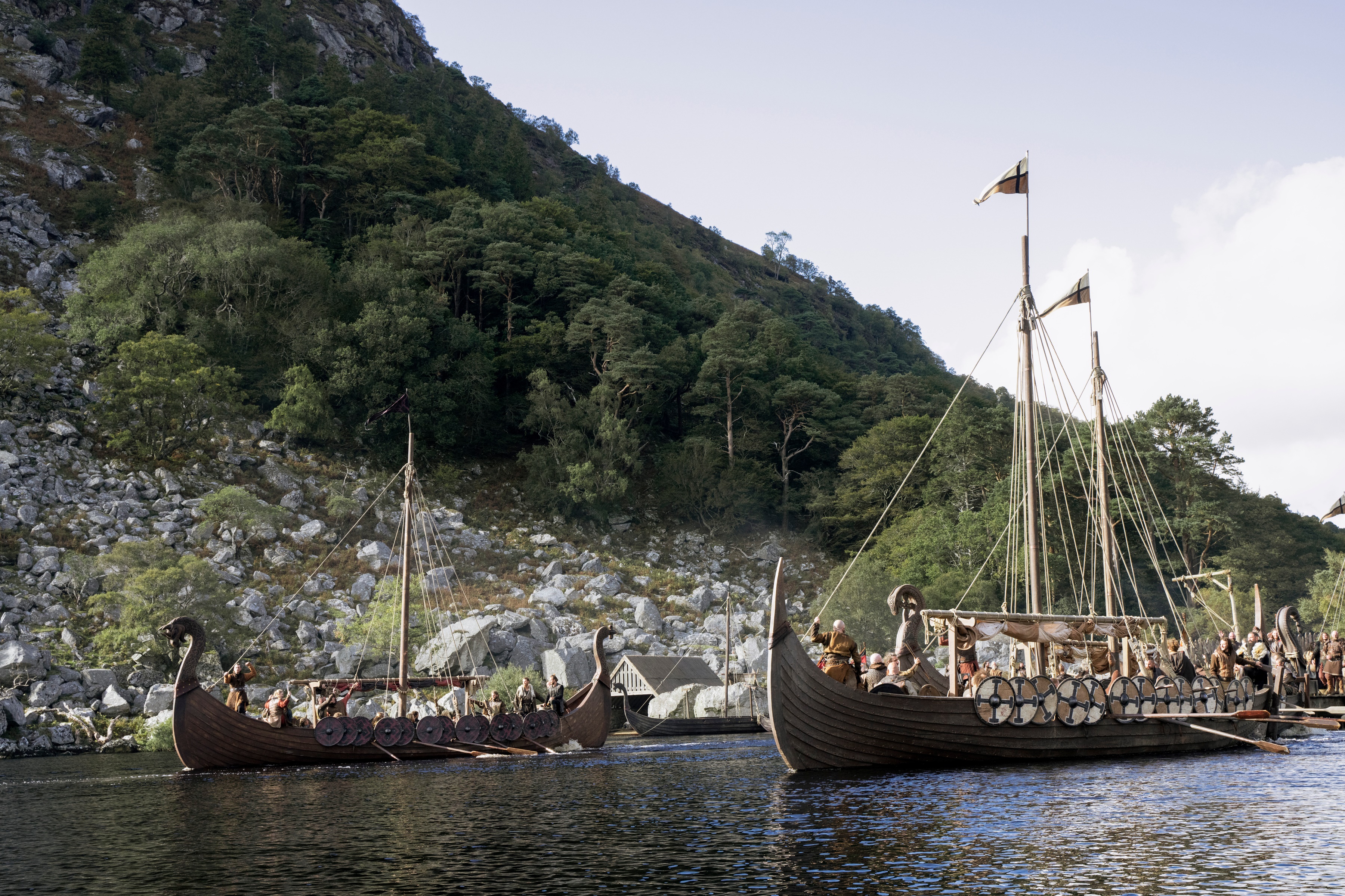 Vikings: Valhalla Drakkar Ships on Water HD Wallpaper