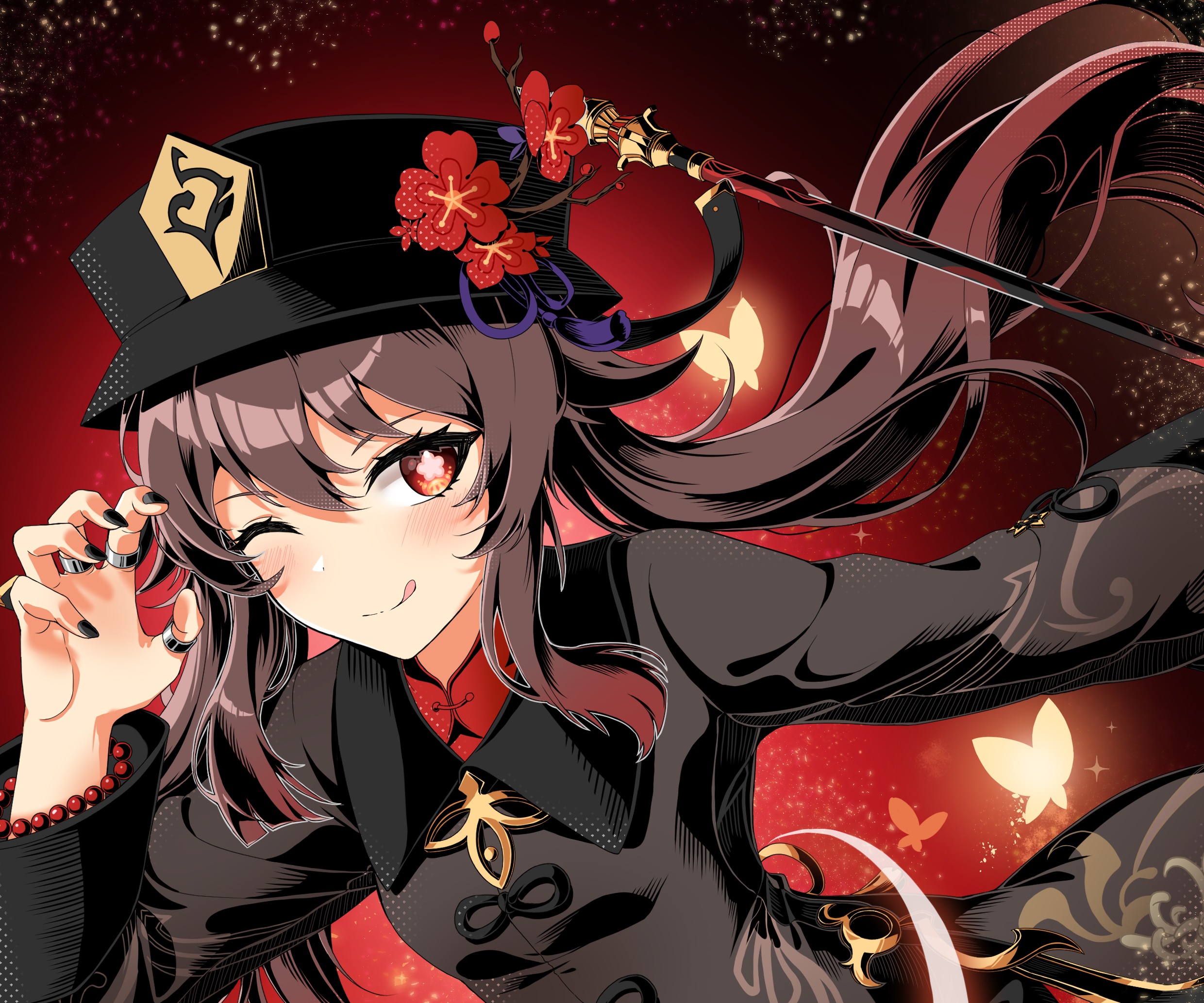 Hu Tao from Genshin Impact HD Wallpaper